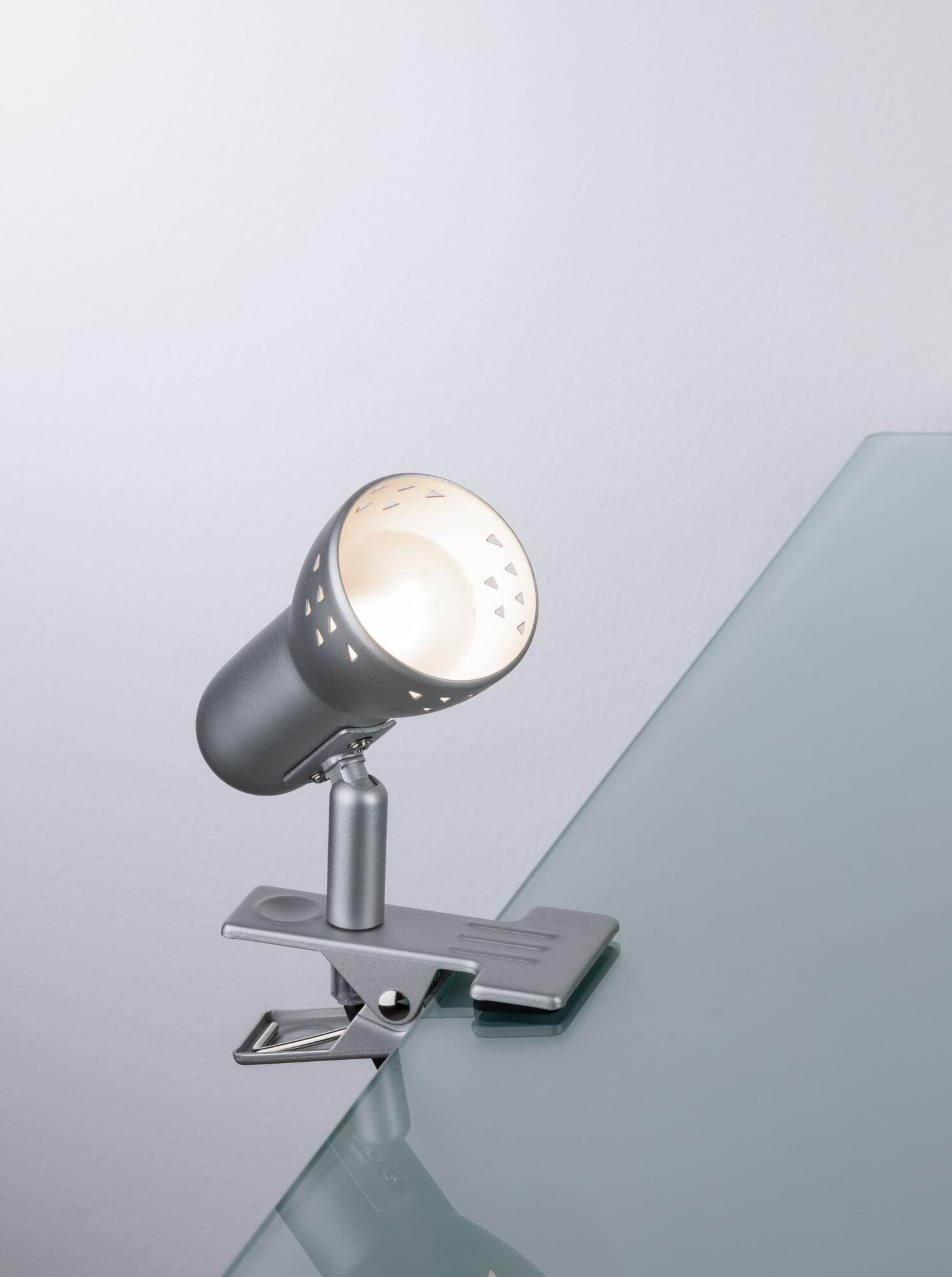 Paulmann Klemmleuchten Klemmspot Gryps Eisen gebürstet 230V E14 – Bild 4 von 5