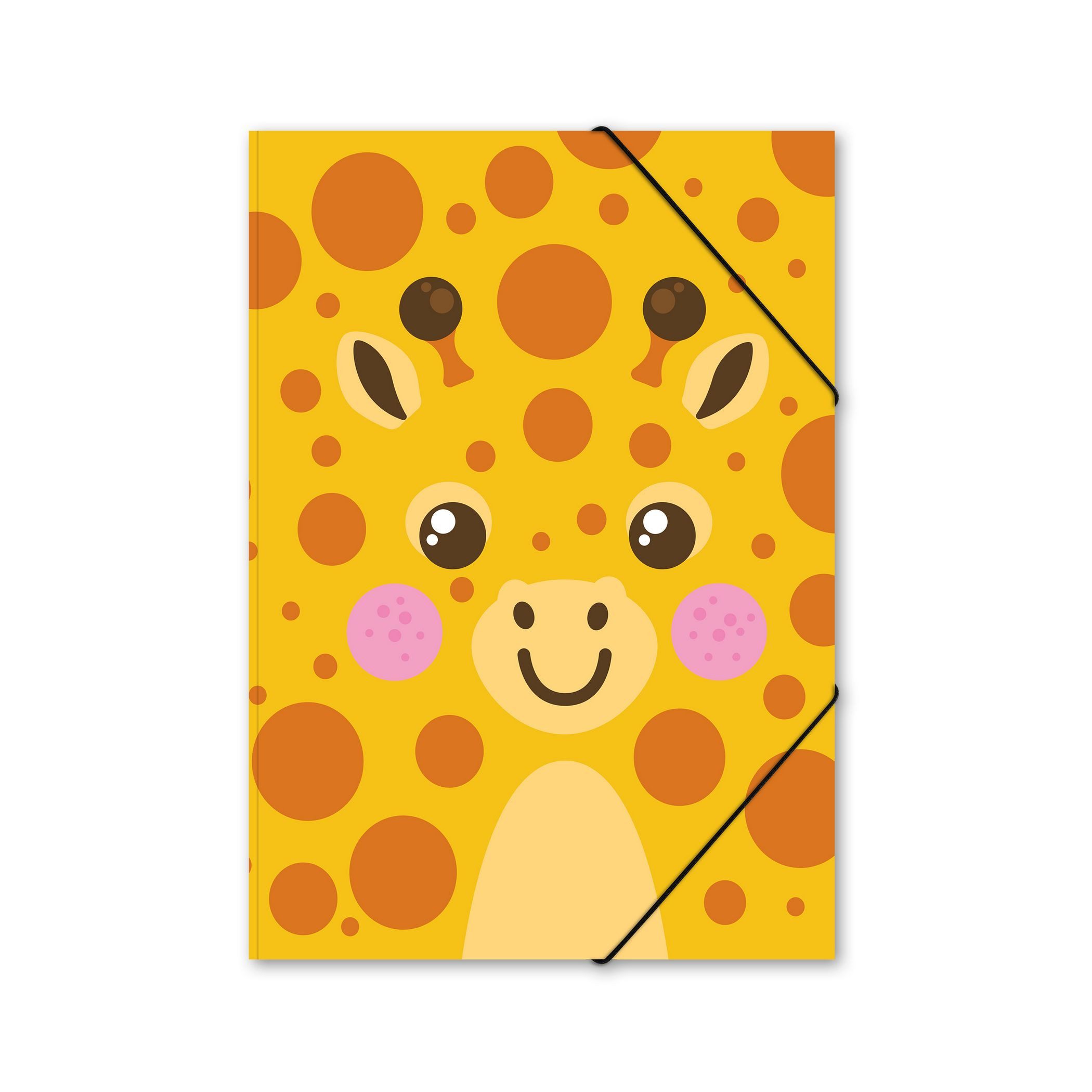 itenga Organisationsmappe itenga Postmappe A4 PP Motiv Kawaii GIRAFFE aus langlebigem Kunststoff