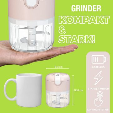 Best Direct® Akku-Zerkleinerer Grinder Gemüseschneider, 30,00 W, Mini Zwiebelschneider, Elektrischer Multizerkleinerer, Akku, USB