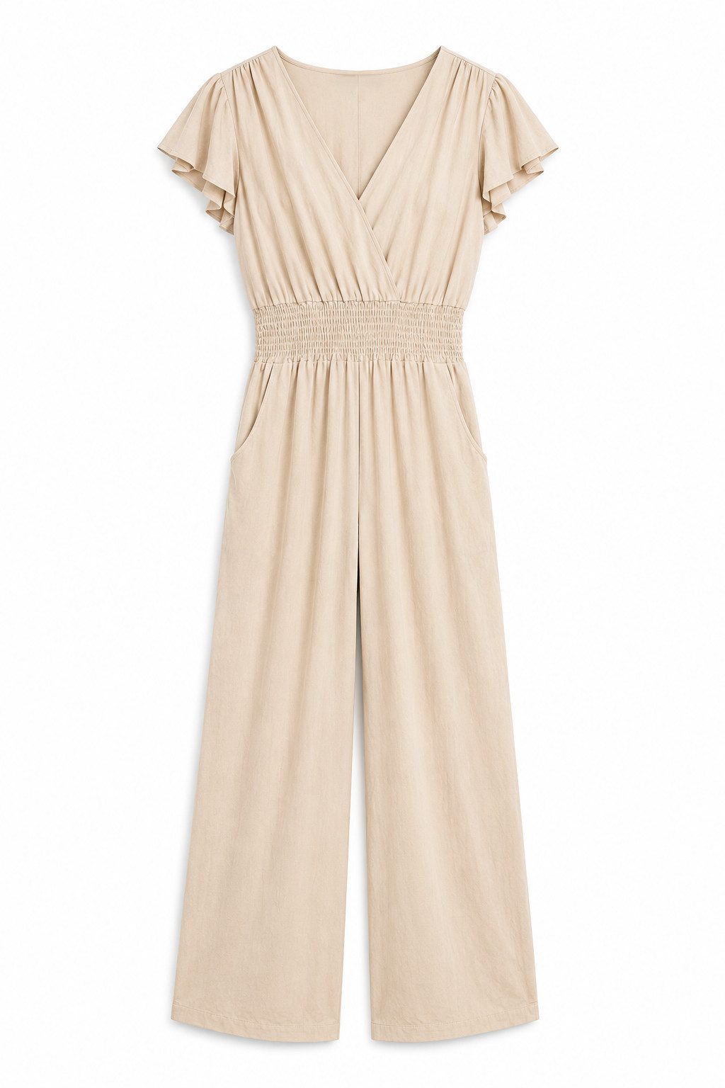 ITALY VIBES Jumpsuit - sommerlicher Overall für Damen mit Smokbund - luftiger Einteiler