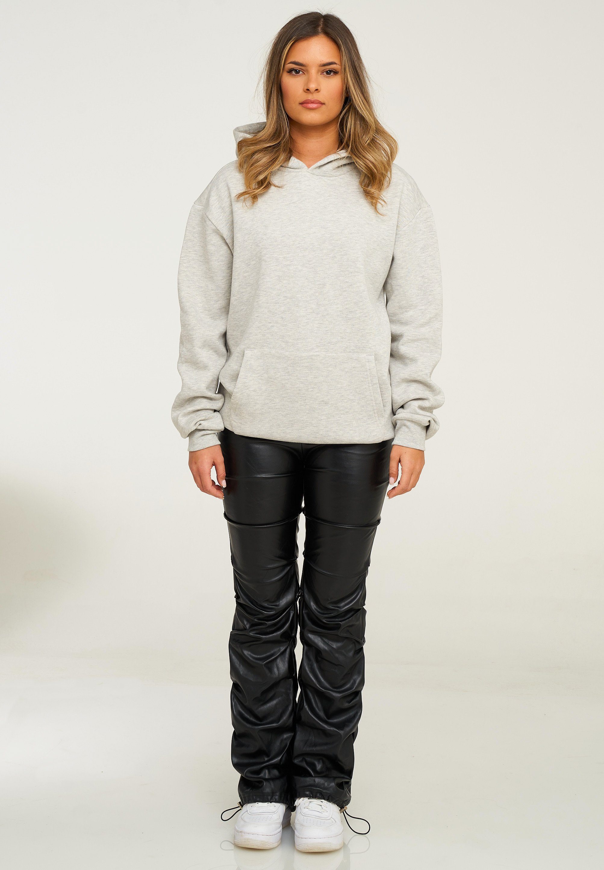 behype Hoodie BHPERTH Damen Basic Oversized Kapuzensweatshirt Raglan Kapuzenpullover Sweater