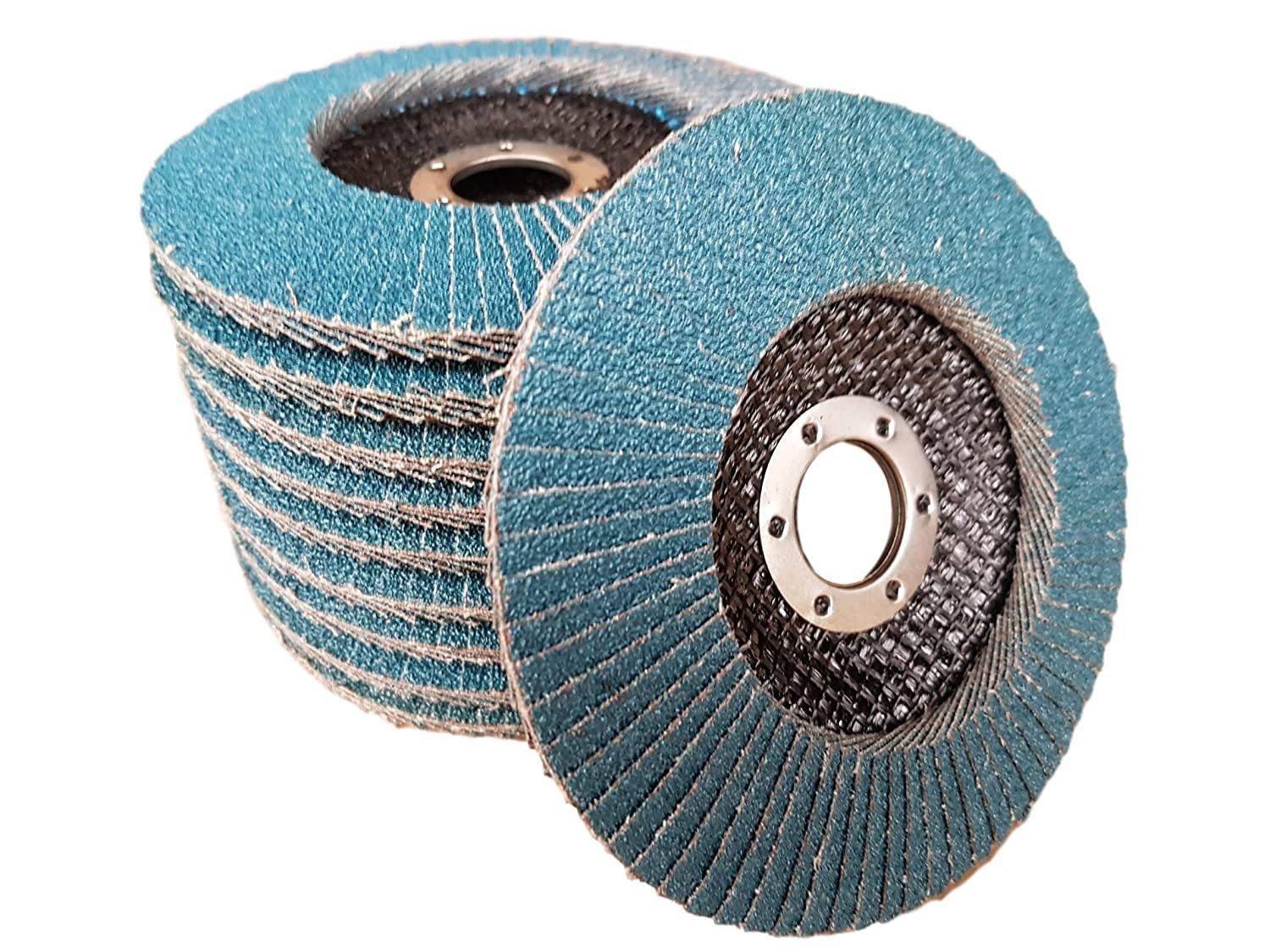 Rostio Fächerscheibe 10 x Fächerscheibe 125mm Inox Edelstahl blau Fächerscheiben