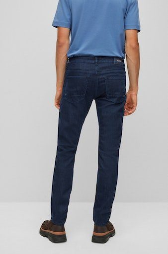 BOSS ORANGE mit BC-L-C Slim-fit-Jeans Delaware Leder-Badge
