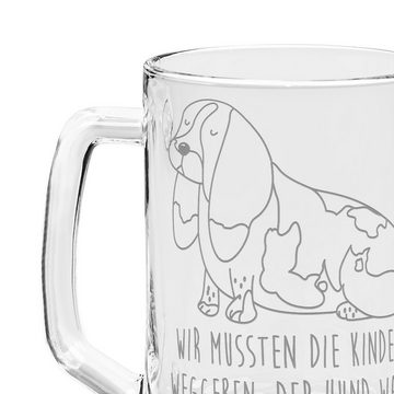 Mr. & Mrs. Panda Bierkrug Hund Basset Hound - Transparent - Geschenk, kinderlos, Bier Krug, Vat, Premium Glas