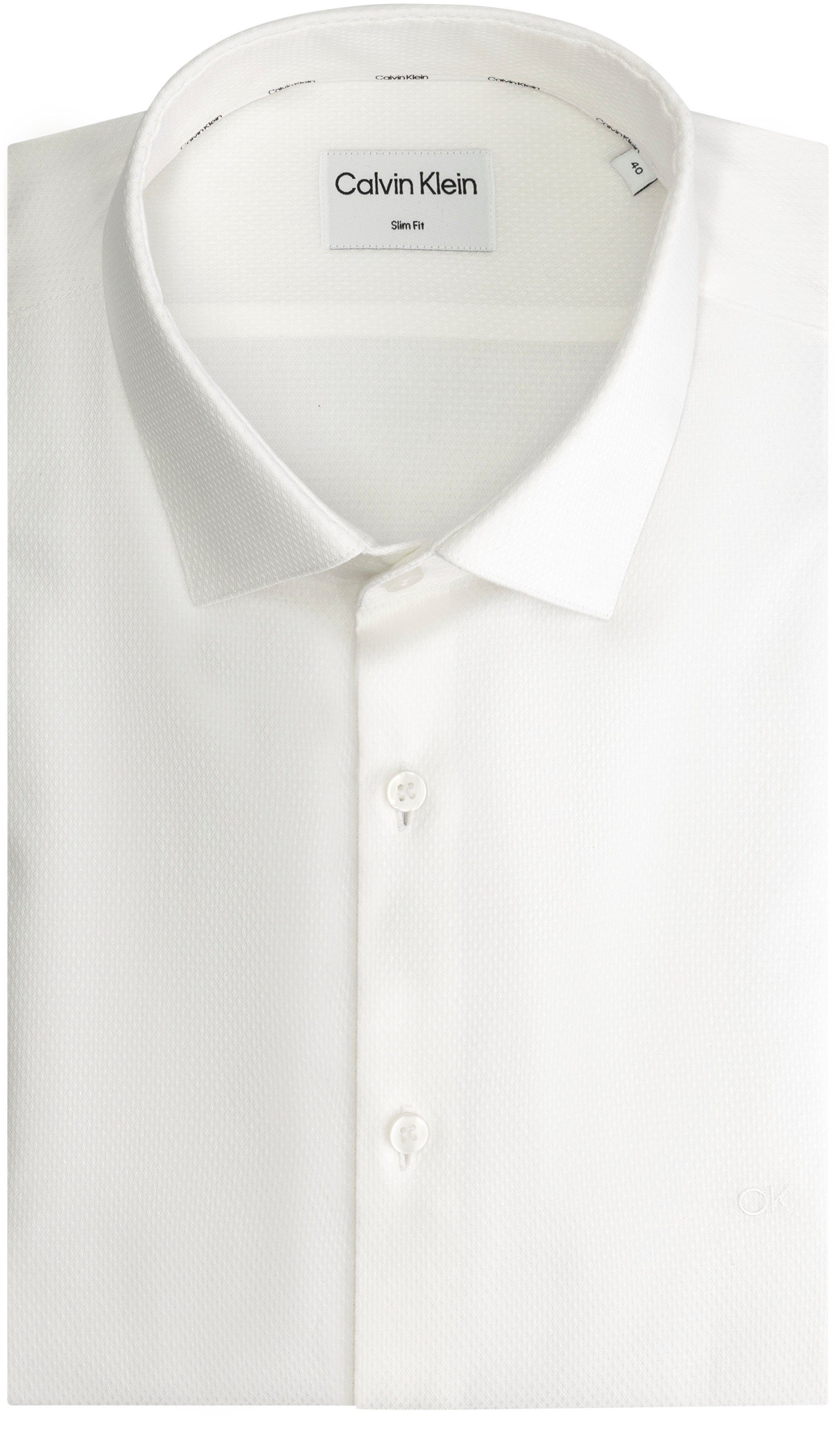 Calvin Klein Langarmhemd STRUCTURE EASY CARE SLIM SHIRT