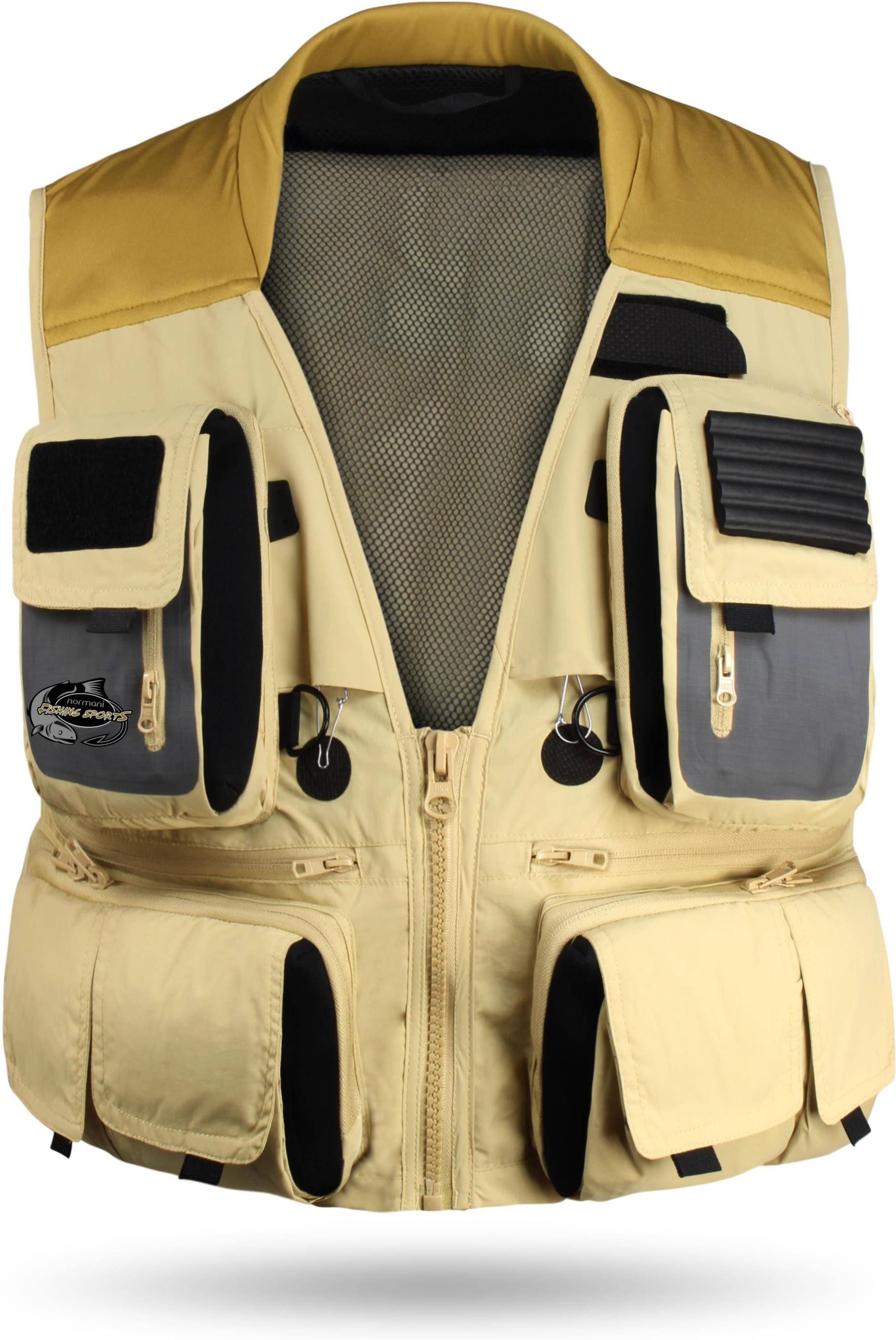 normani Funktionsweste Herren Anglerweste Master Outdoor Weste Fliegenfischerweste Multifunktionsweste Angelweste