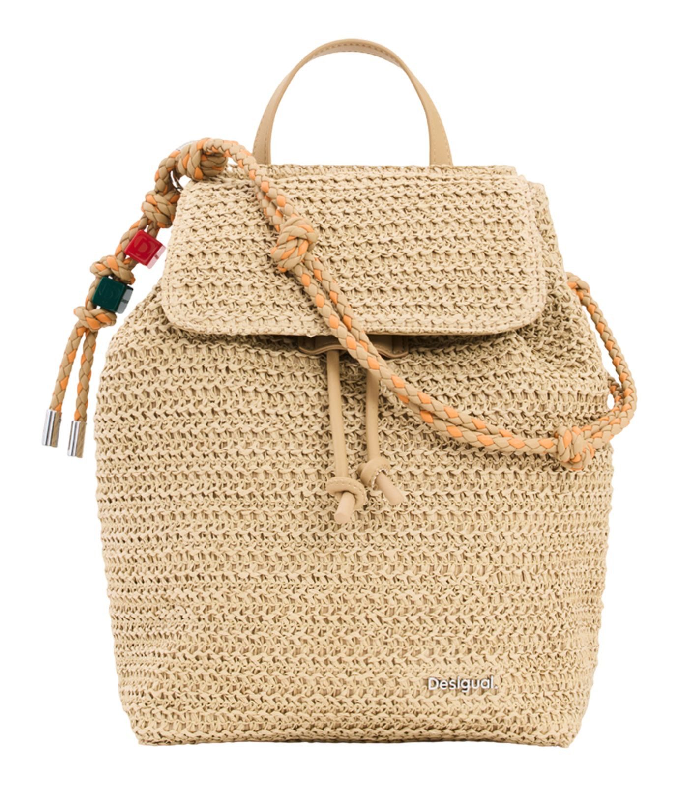 Desigual Freizeitrucksack Half Logo Raffia Backpack