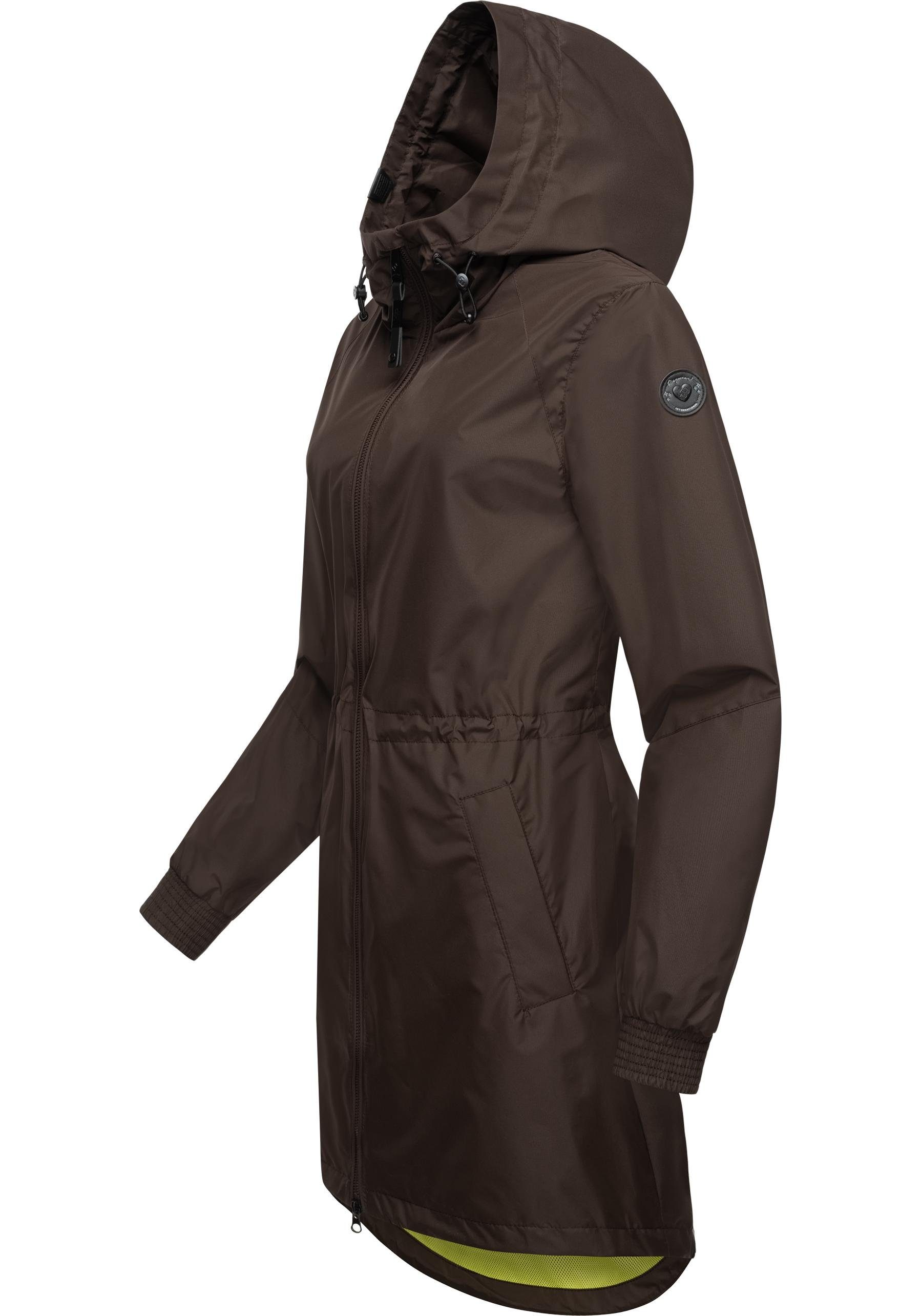 Ragwear Kurzmantel Bronja II Wasserdichter Übergangsmantel mit Mesh-Innenfu günstig online kaufen