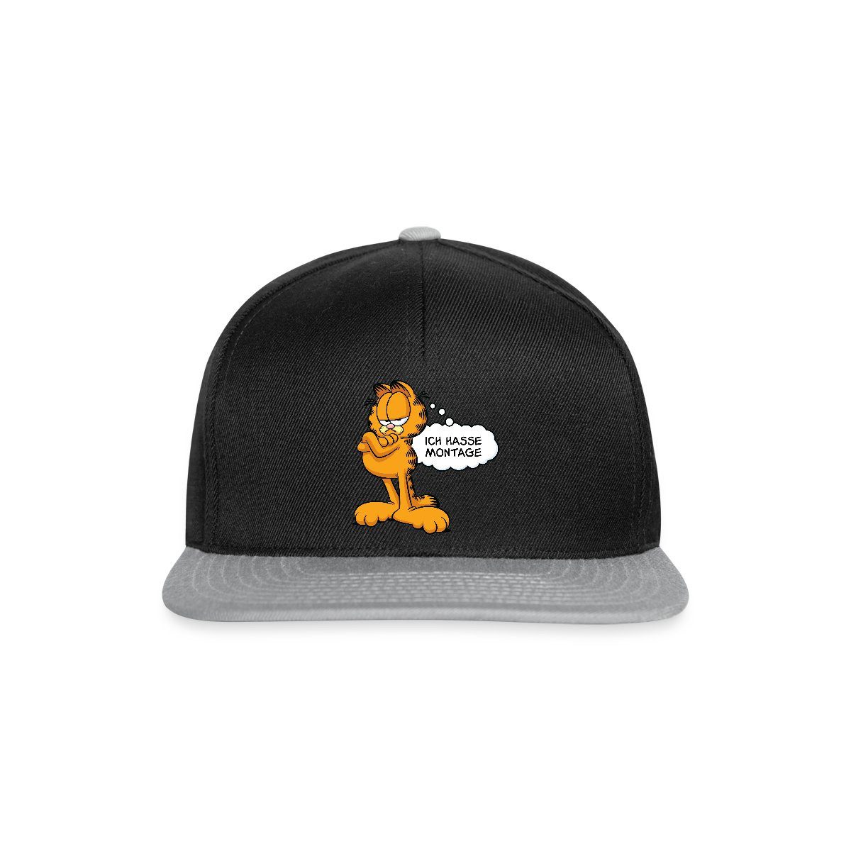 Snapback Cap Garfield Ich Hasse Montage Lustiger Spruch Snapback Cap