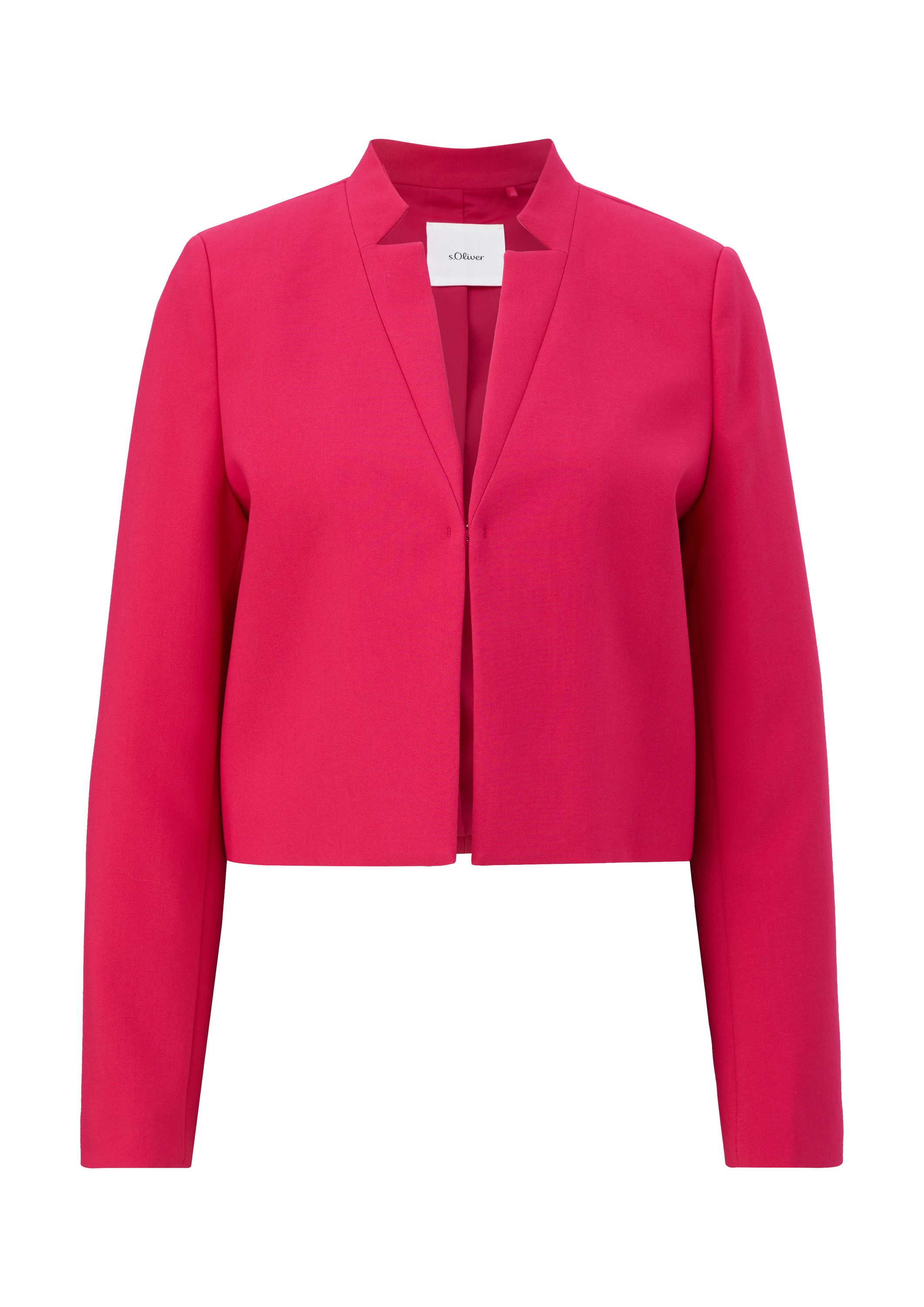 s.Oliver Jackenblazer Indoor-Blazer Cropped Blazer mit Haken-Verschluss