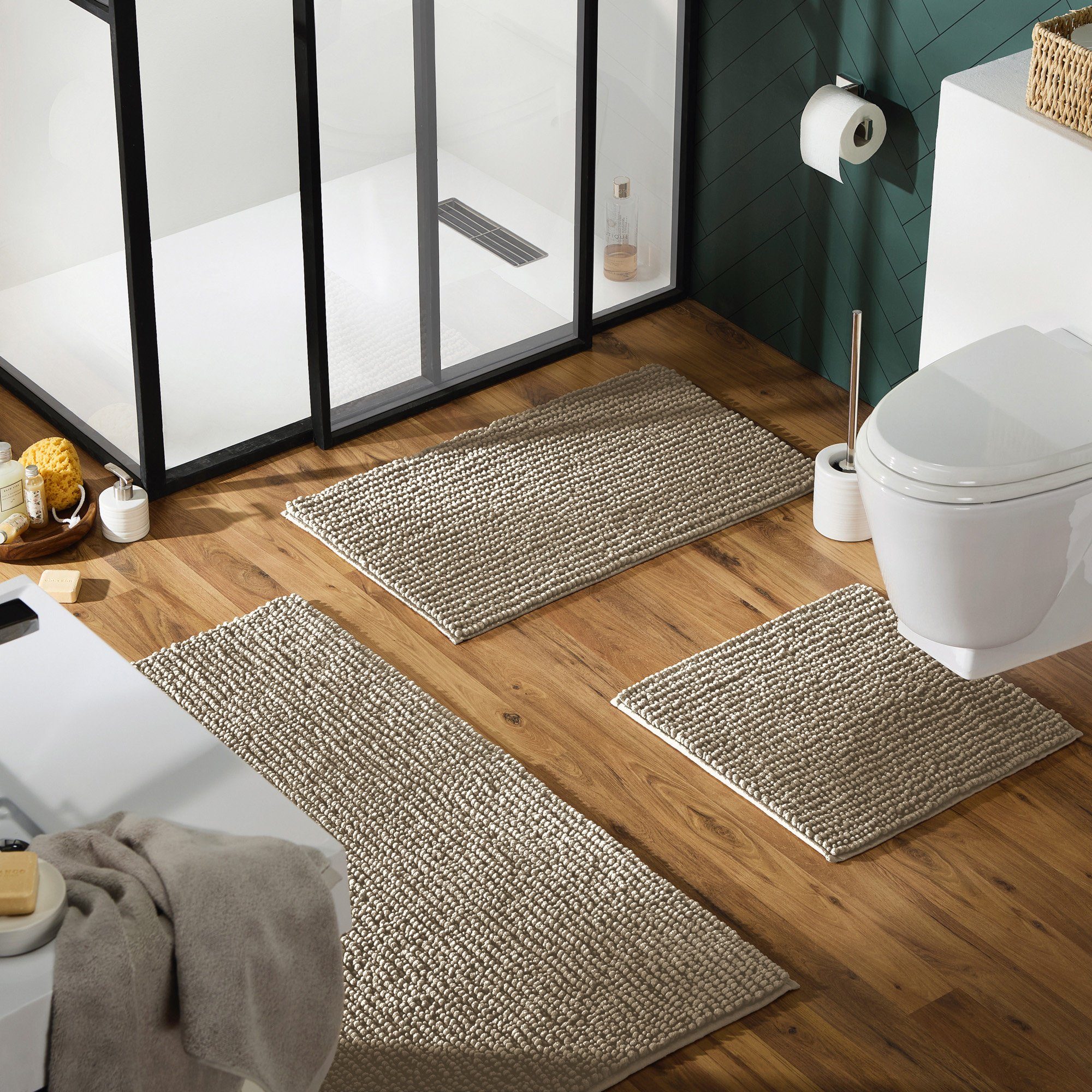 REDBEST Badematte Badematte "Arlington", Höhe 20 mm, eckig, Uni günstig online kaufen