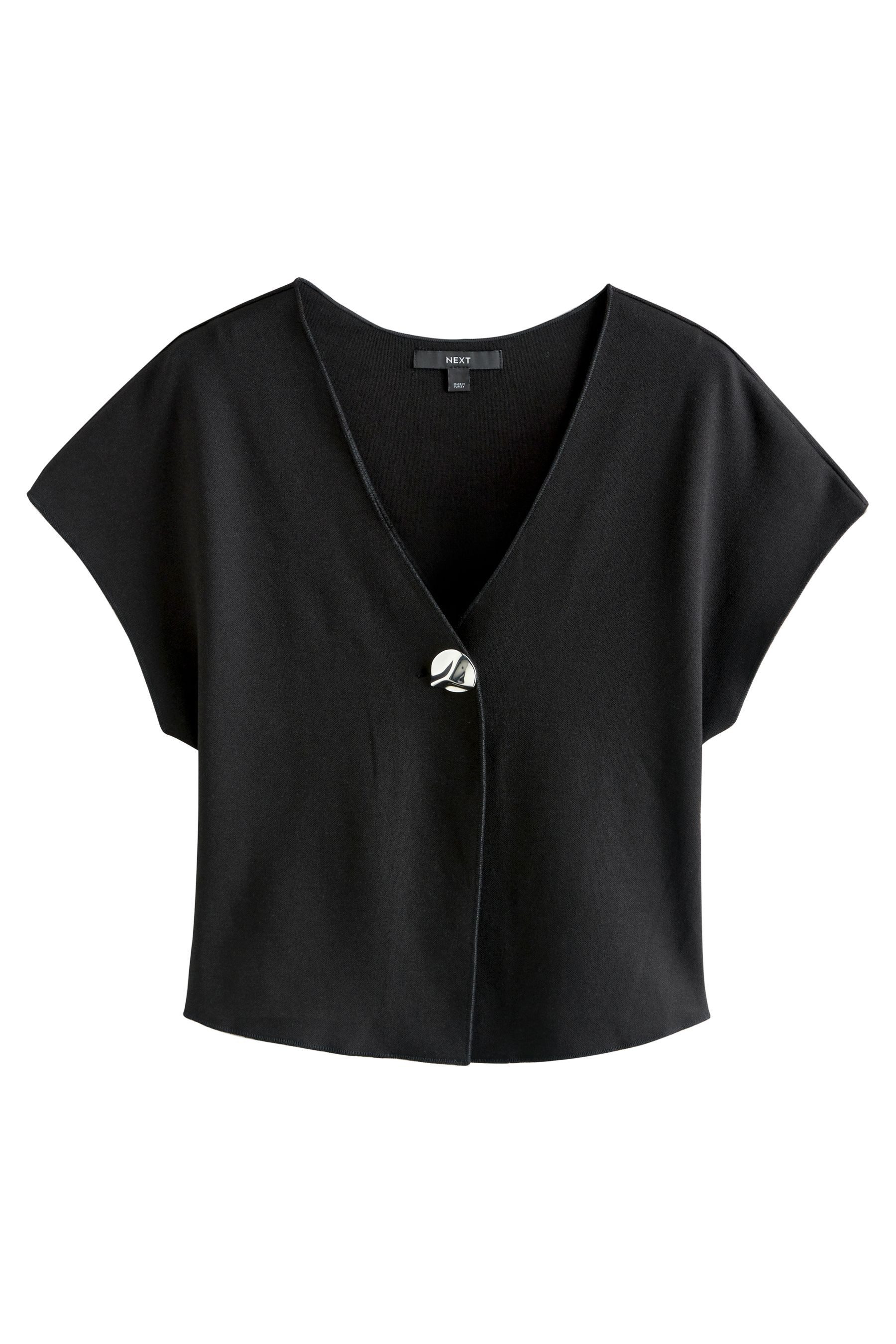 Next V-Shirt Kurzärmeliger, taillierter Mantel, V-Ausschnitt (1-tlg)