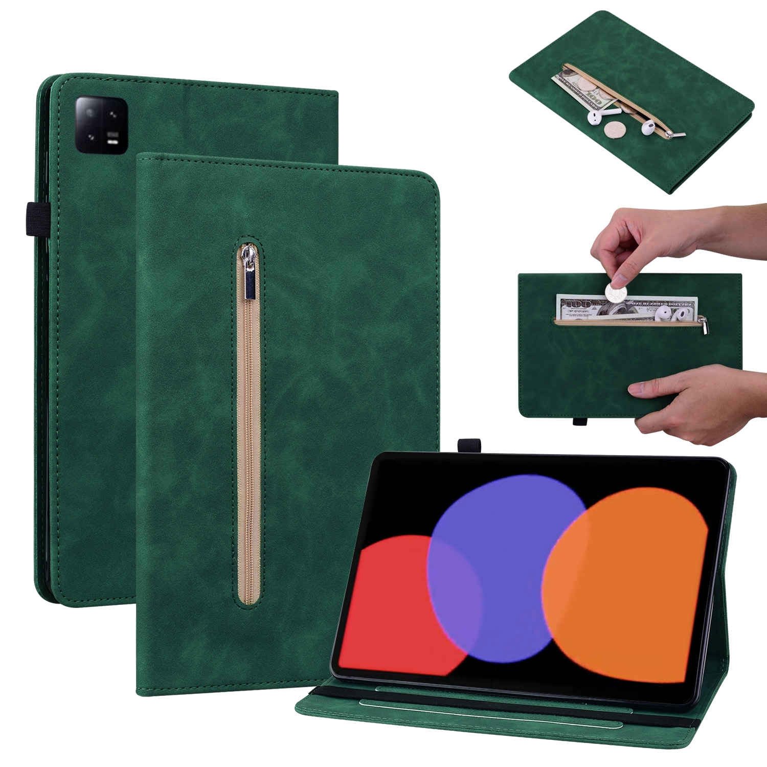 Wigento Tablet-Hülle Für Xiaomi Pad 6 / 6 Pro Kunstleder Hülle Reißverschluss Tablet Tasche