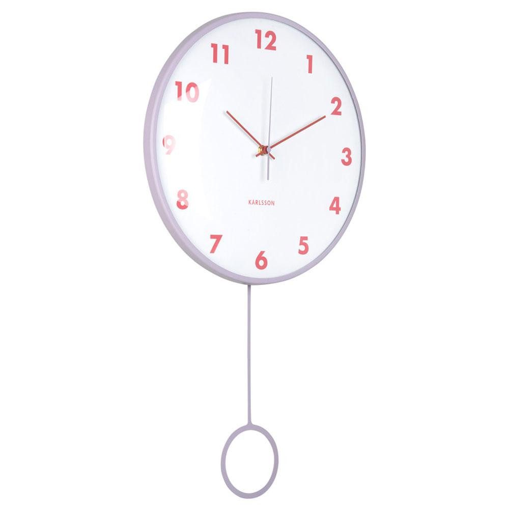 Karlsson Uhr Wanduhr Pendeluhr Cheeky Dome Pendulum Soft Purple