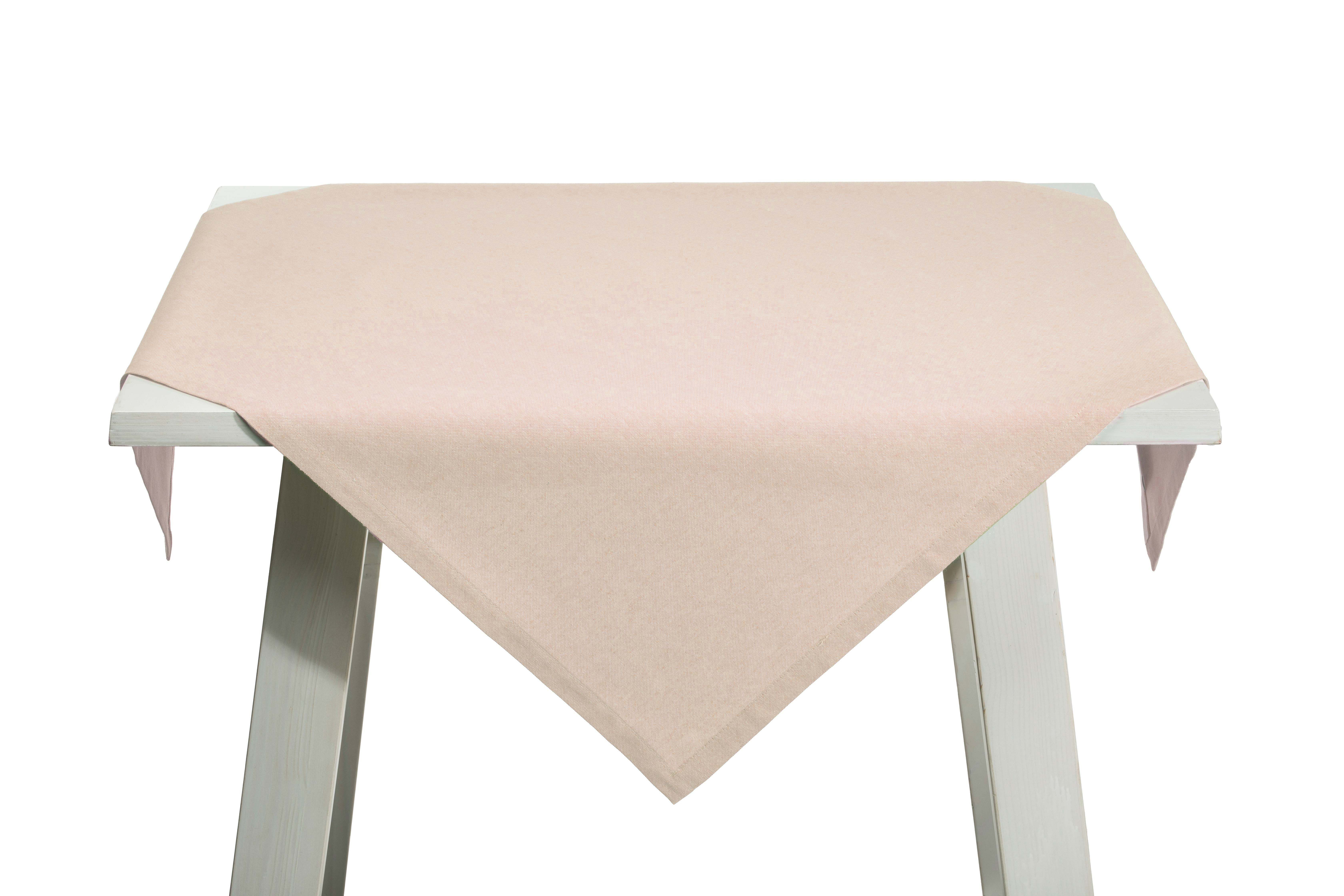 PICHLER Mitteldecke Melierte Baumwolle meliert Mitteldecke 1er Set 90 x 90 cm FARO Rechte (Set 1-tlg, 1xMitteldecke), Tischdecke Tischläufer Fest Feier Kommunion