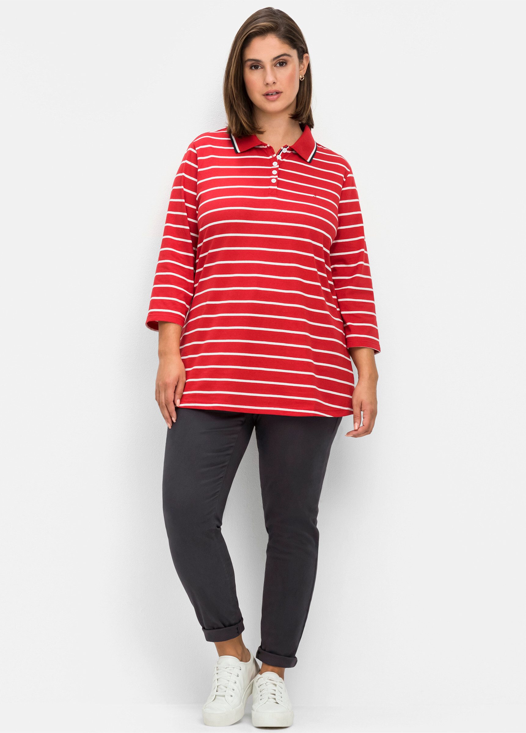 Sheego Jerseyhose Hose Innenbeinlänge ca. 79 günstig online kaufen