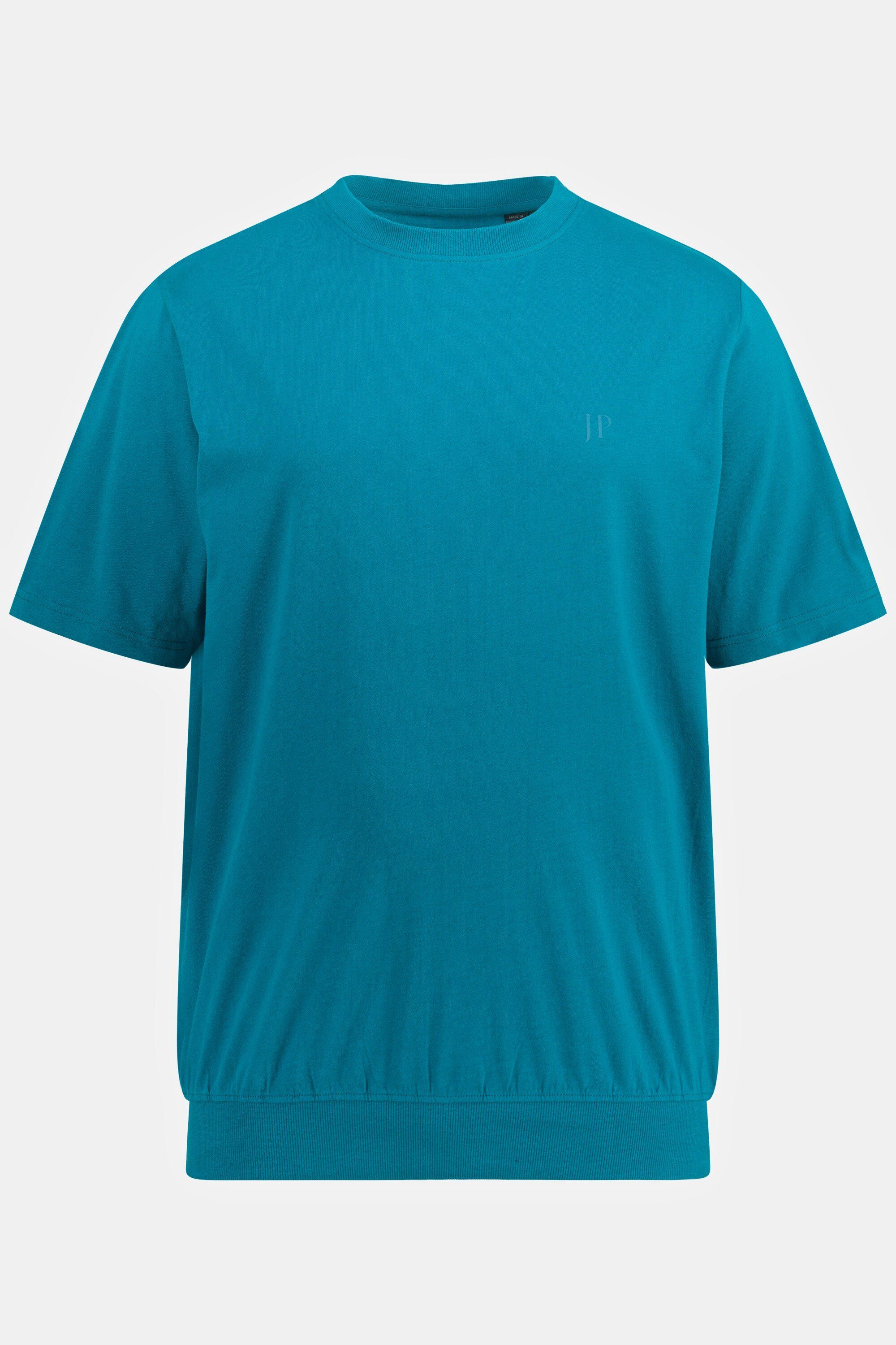 ozeanblau Bauchfit T-Shirt Halbarm Basic JP1880 10XL T-Shirt XXL bis