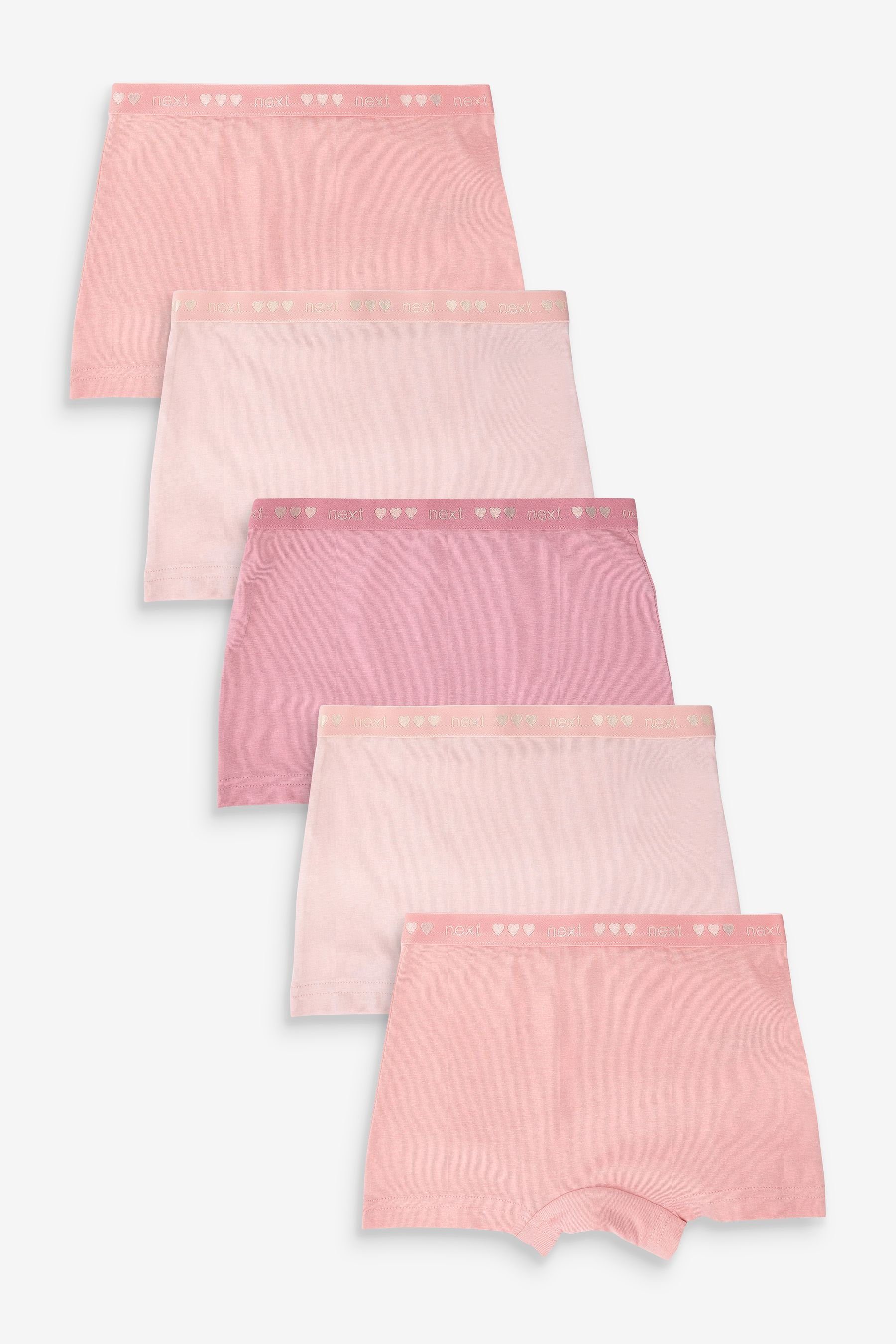 Blümchenmuster, 5er-Pack (5-St) Schlüpfer Pink Shorts Next mit