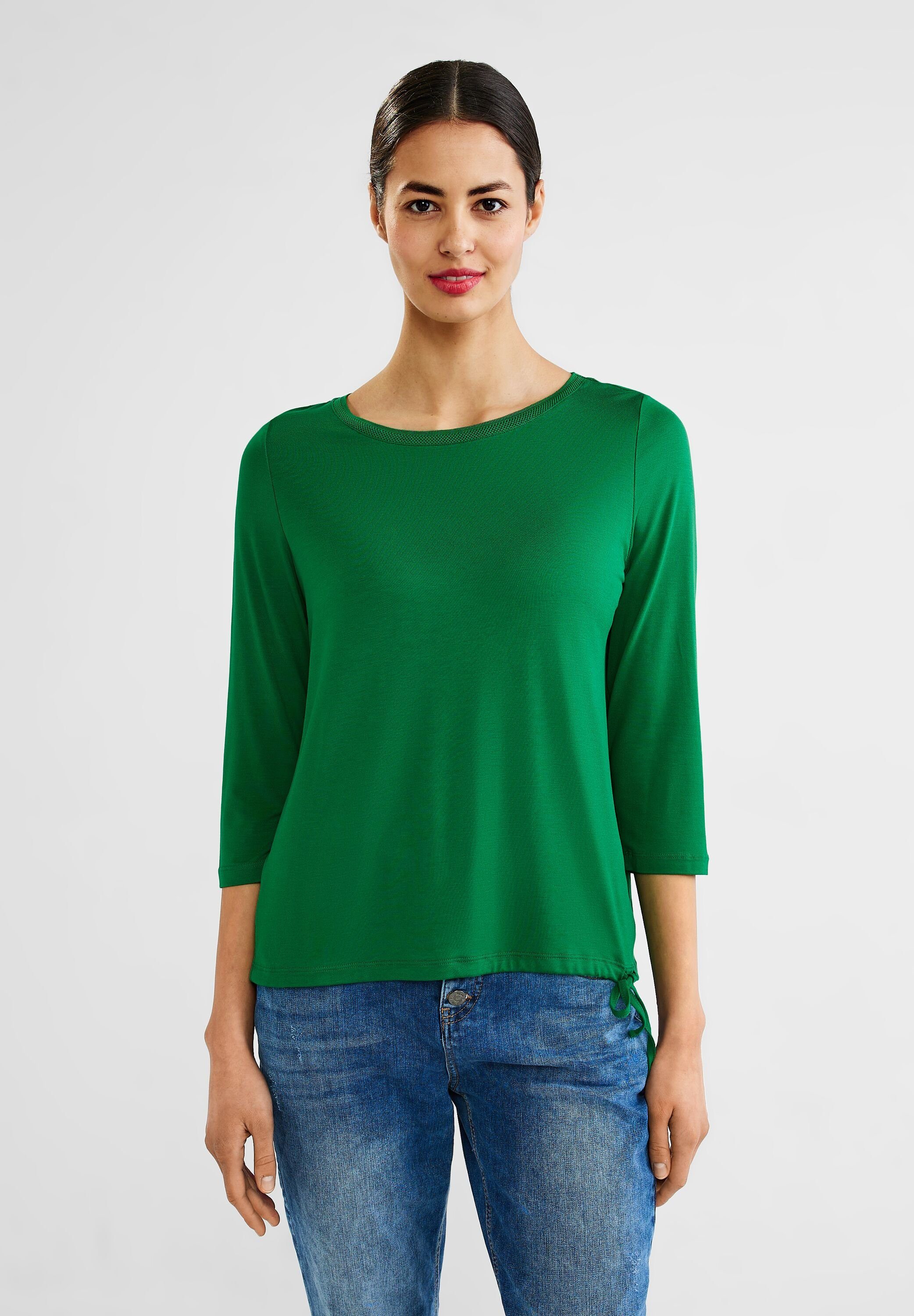 STREET ONE 3/4-Arm-Shirt mit 3/4 Ärmeln brisk green | Rundhalsshirts