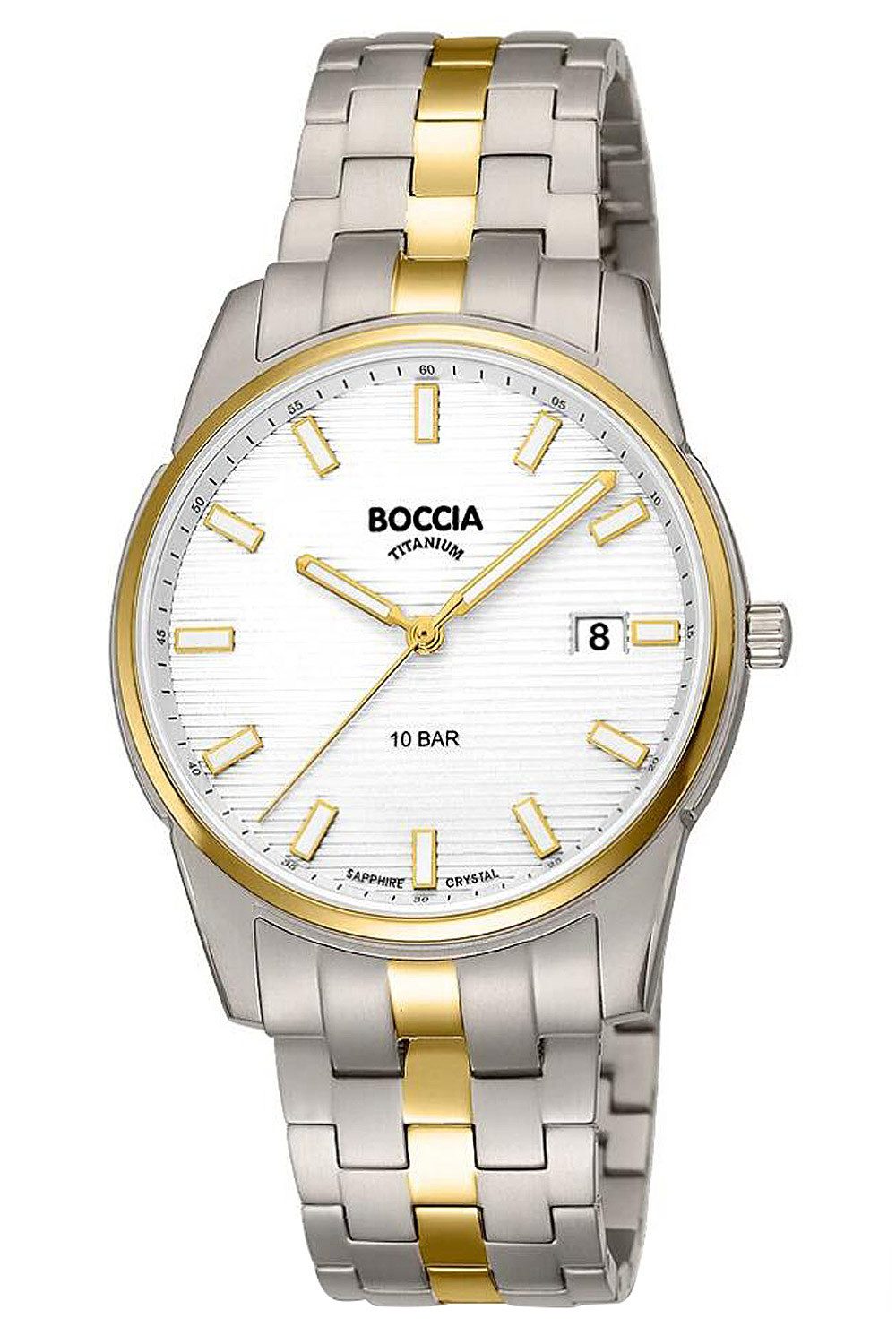 Boccia Quarzuhr Quarz Titan mit Saphirglas Bicolor