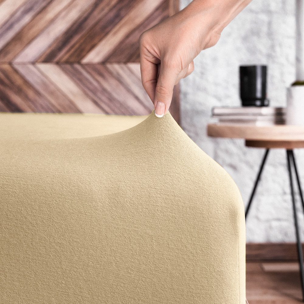 Wolkenfeld Spannbettlaken 100% Baumwolle - Superweiches Bettlaken für Matratzen von 5 bis 20cm, Jersey, Gummizug: rundum, (1 Stück), Rutschfest & Blickdicht - 90x200, 140x200, 160x200, 180x200 200x200