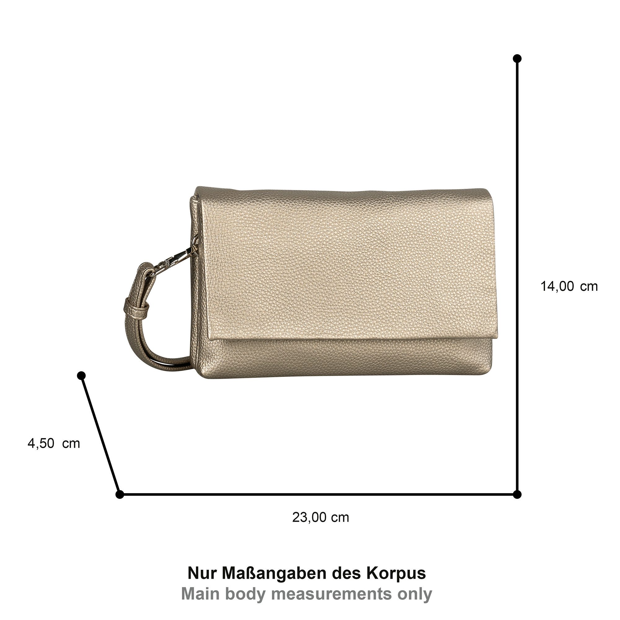 Gabor Abendtasche Salara, schlicht und funktional, mit 2 Kammern je nach Anlass variabel tragbar