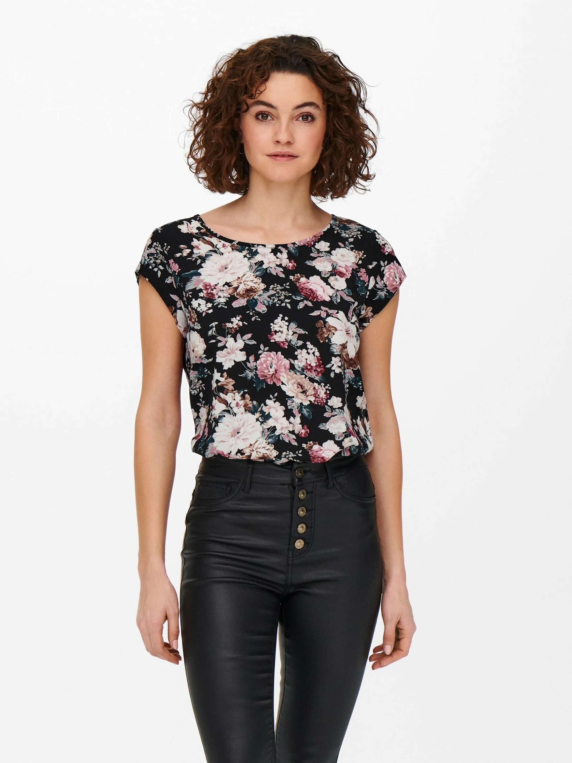 ONLY Kurzarmbluse (1-tlg) Cut-Outs