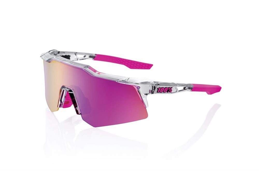 Sportbrille 100% Speedcraft XS - Mirror Lens unis Tokyo Nights / Transl. Grey - Pe