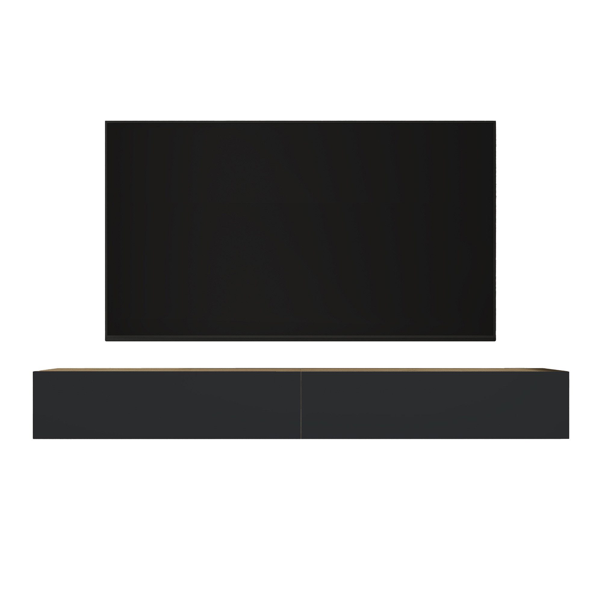 doporro TV-Board TV-schrank Fernsehschrank Low-Board TV-Tisch Wand-hängend F02