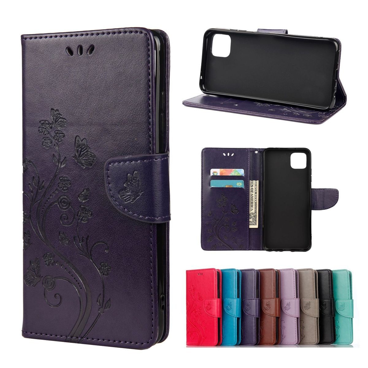 König Design Handyhülle Samsung Galaxy A22 5G, Schutzhülle Schutztasche Case Cover Etuis Wallet Klapptasche Bookstyle