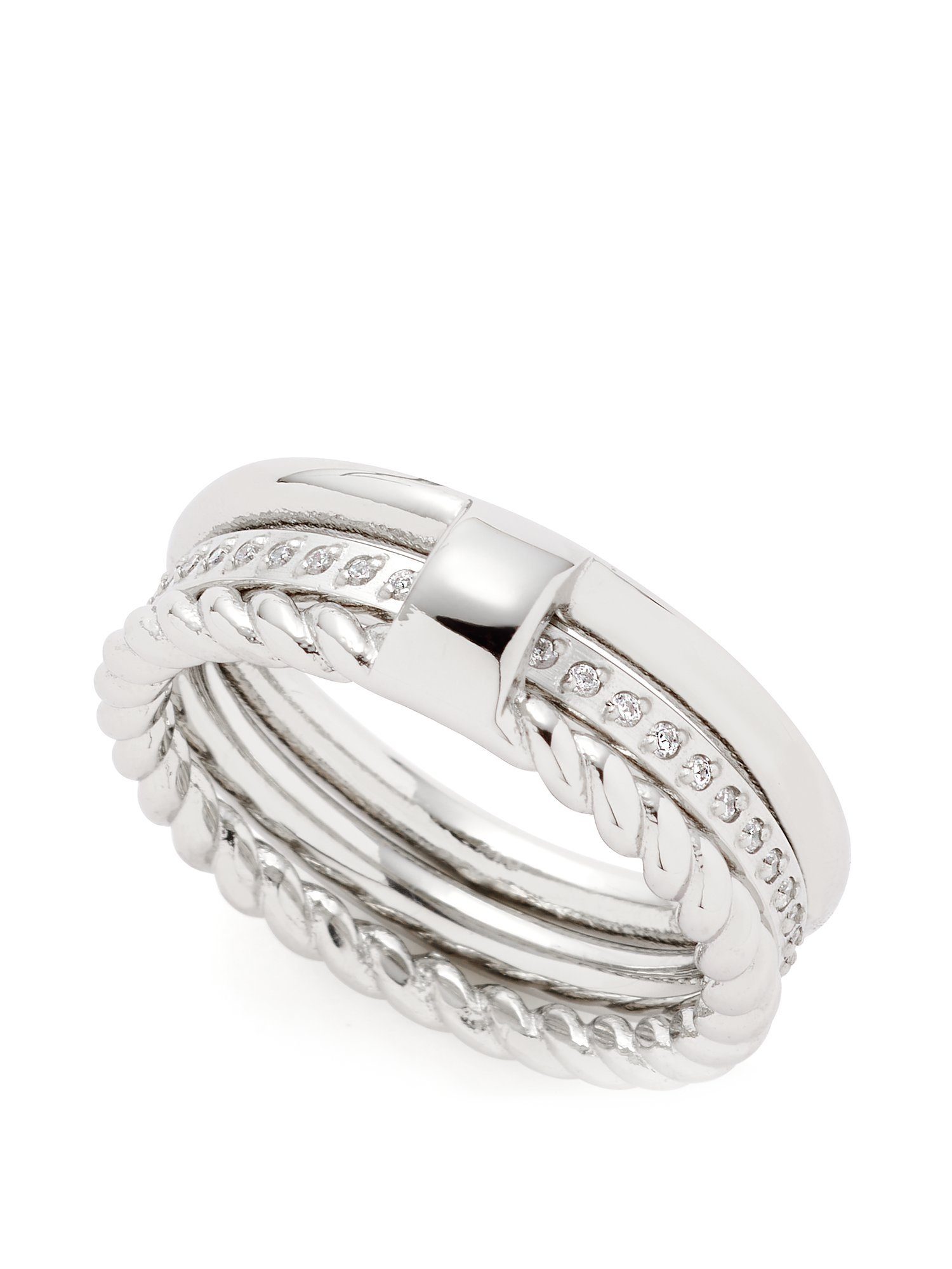 LEONARDO Fingerring Leonardo Damen-Damenring Edelstahl Zirkonia, Zirkonia