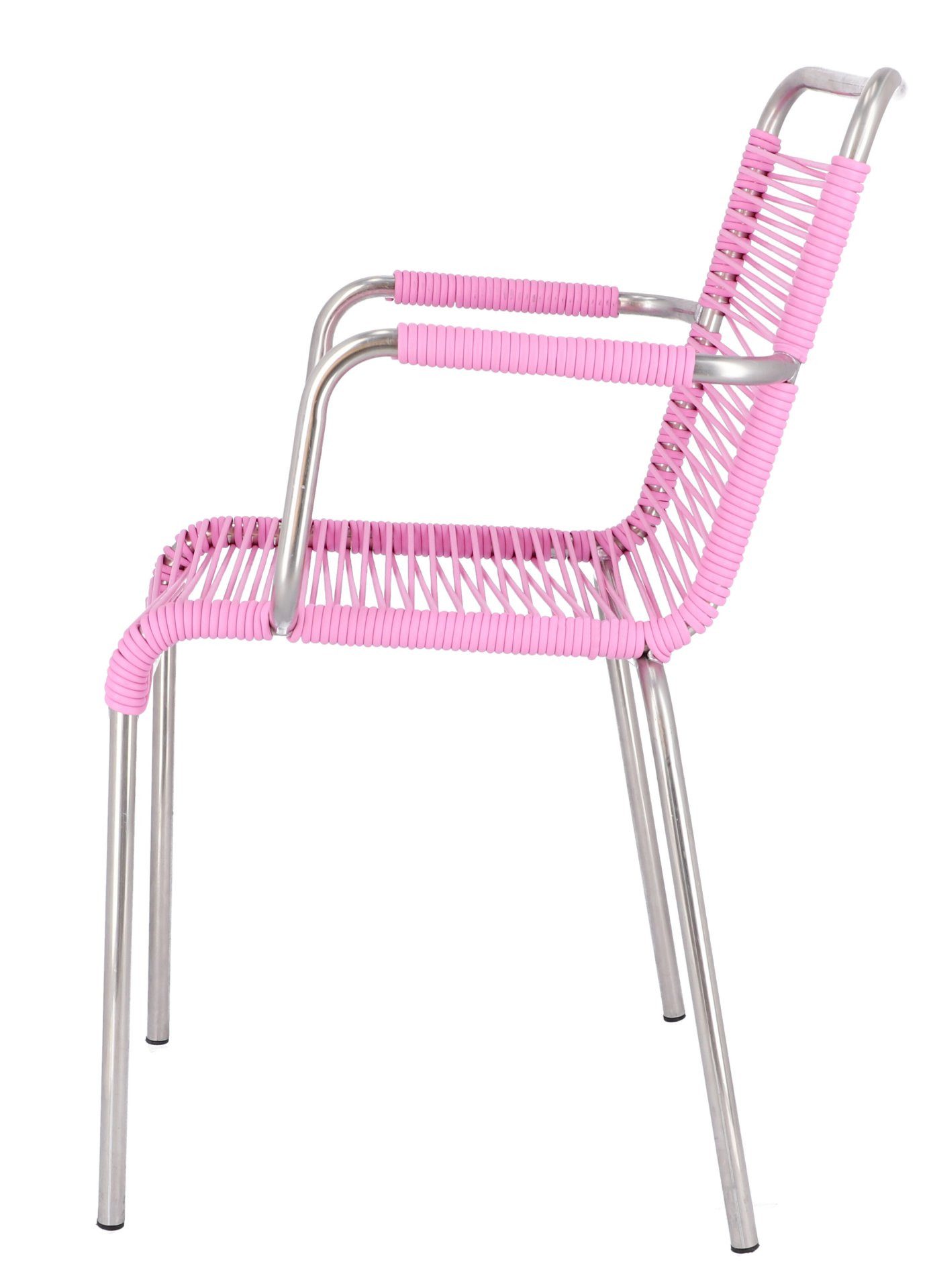 Fiam Stuhl Spaghetti aus Aluminium, Pink