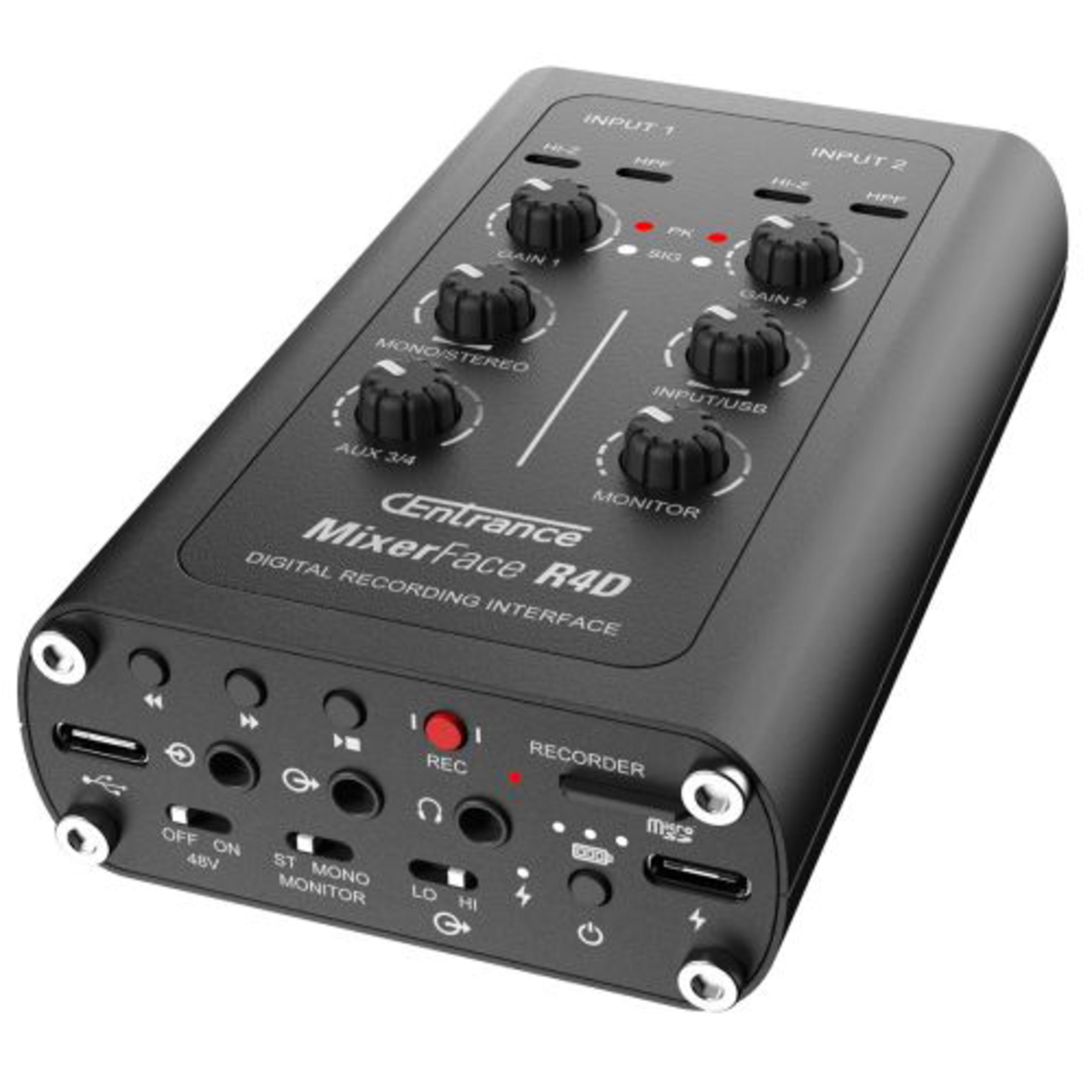 Centrance Spielzeug-Musikinstrument, MixerFace R4D mobiles Audio-Interface  - USB Audio Interface