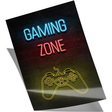 Mister-Kreativ XXL-Wandbild Gaming Zone Controller - Premium Wandbild, Viele Größen + Materialien, Poster + Leinwand + Acrylglas