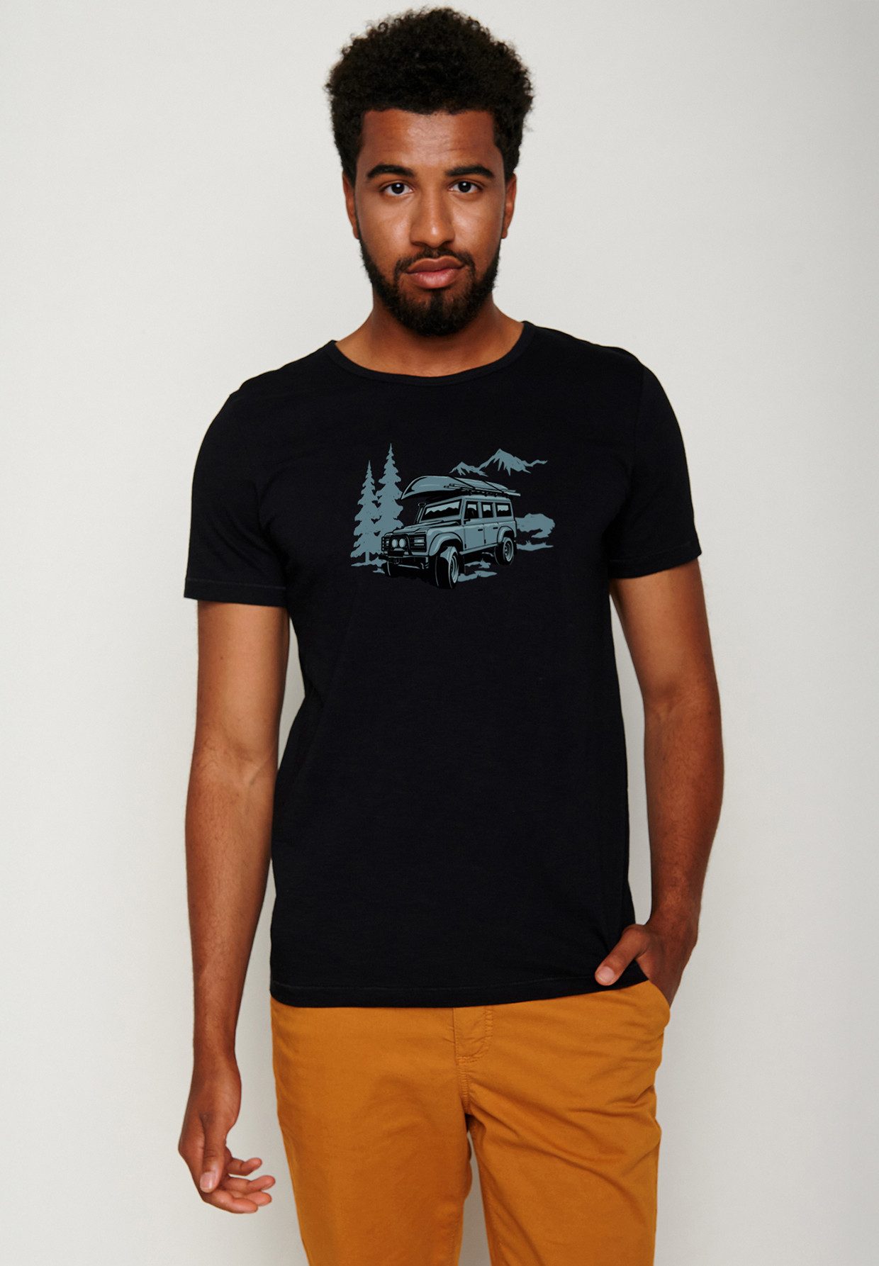 GreenBomb T-Shirt Spice Nature Getaway Motiv Natur (1-tlg., 1) Rundhalsausschnitt, Bio-Baumwolle, GOTS Zertifiziert