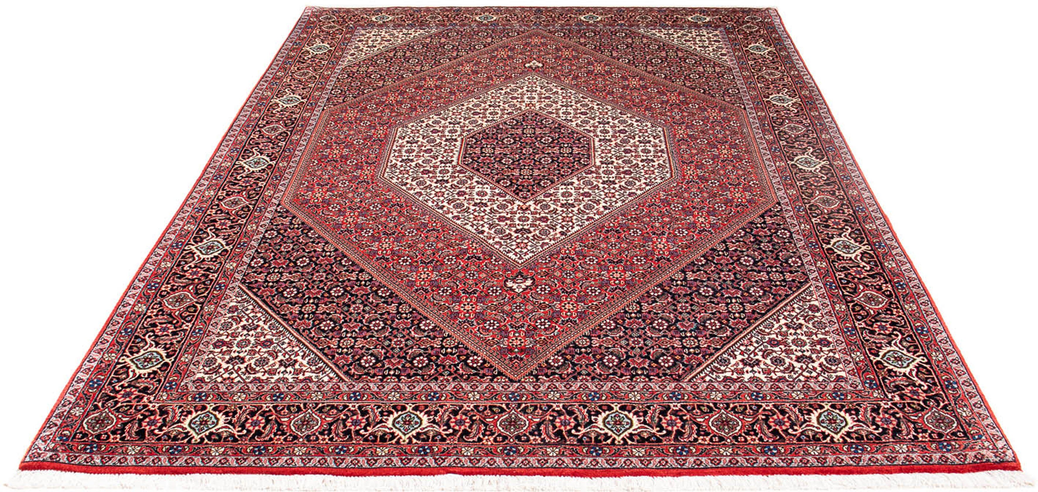 Orientteppich Perser - Bidjar - 236 x 169 cm - dunkelrot, morgenland, rechteckig, Höhe: 15 mm, Wohnzimmer, Handgeknüpft, Einzelstück mit Zertifikat