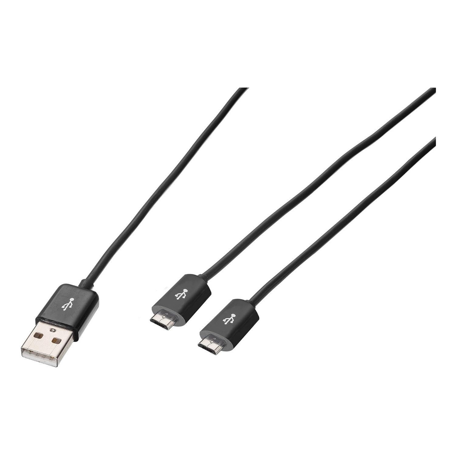 Trust 20432 GXT 221 Xbox One Duo Netzkabel, USB, Micro-USB (350 cm), Duo Lade/Spielkabel schwarz