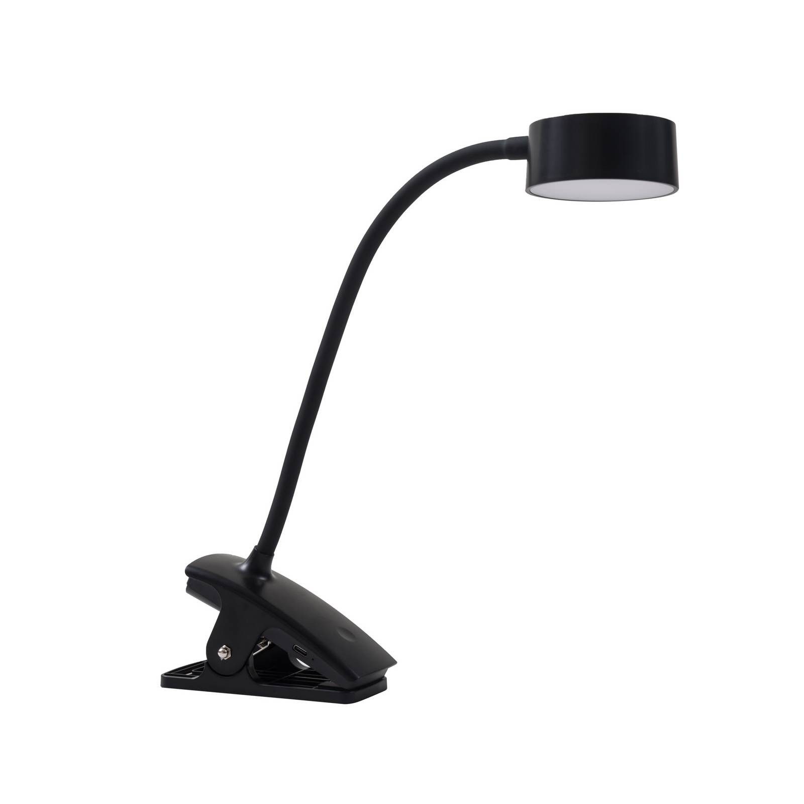 Lindby Klemmleuchte Maori, LED, Metall, Schwarz Farbwechsel warmweiß / tageslicht IP20, 1 x 2 W LED, Farbwechsel warmweiß / tageslicht