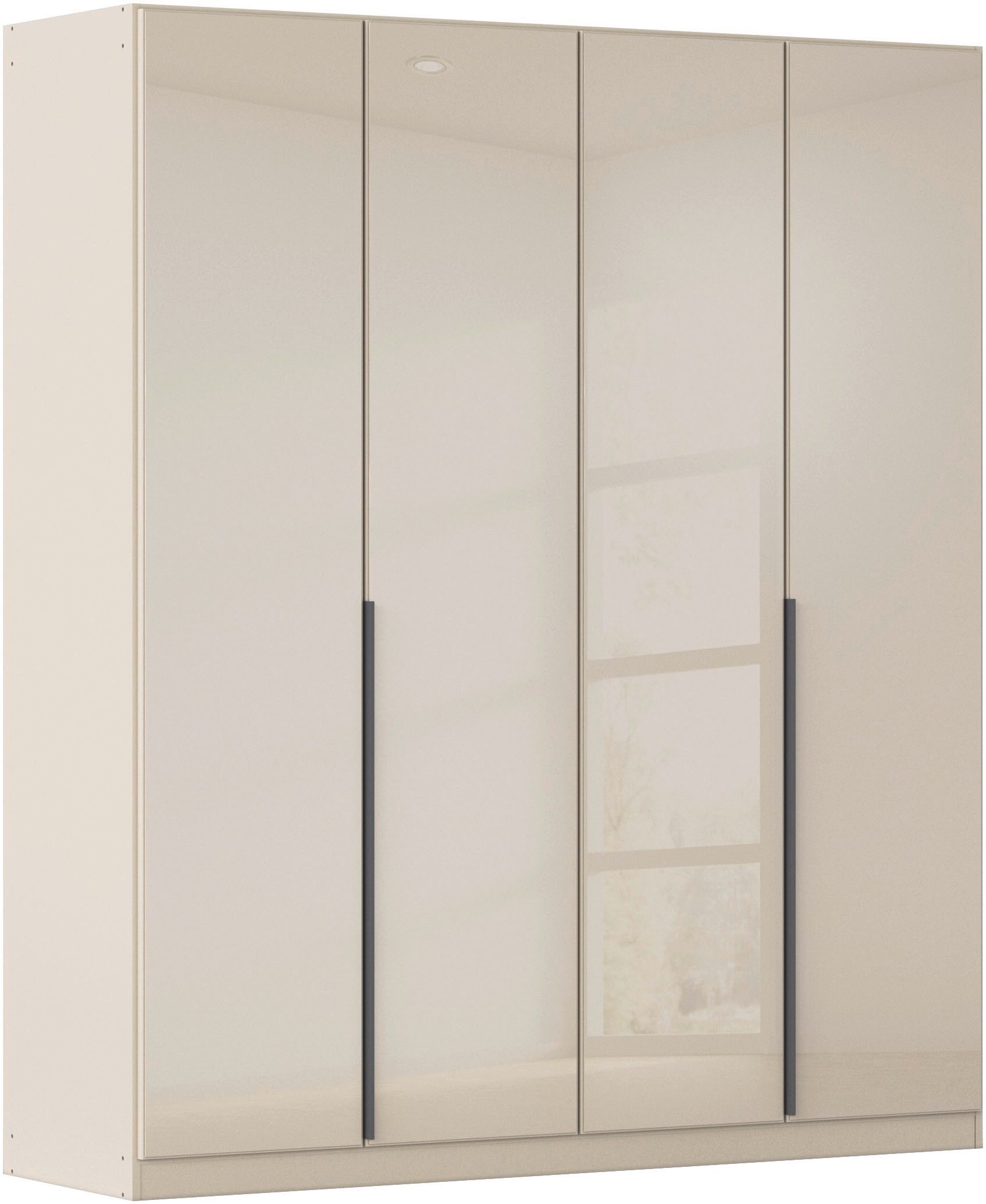 OTTO home Drehtürenschrank Kleiderschrank Kleiderschränke Schrank Garderobe AGORDO mit Glasfront (in zwei Griff-Farben, Breiten 91-405 cm) durchdachte Innenausstattung, in 8 Breiten und 2 Höhen MADE IN GERMANY