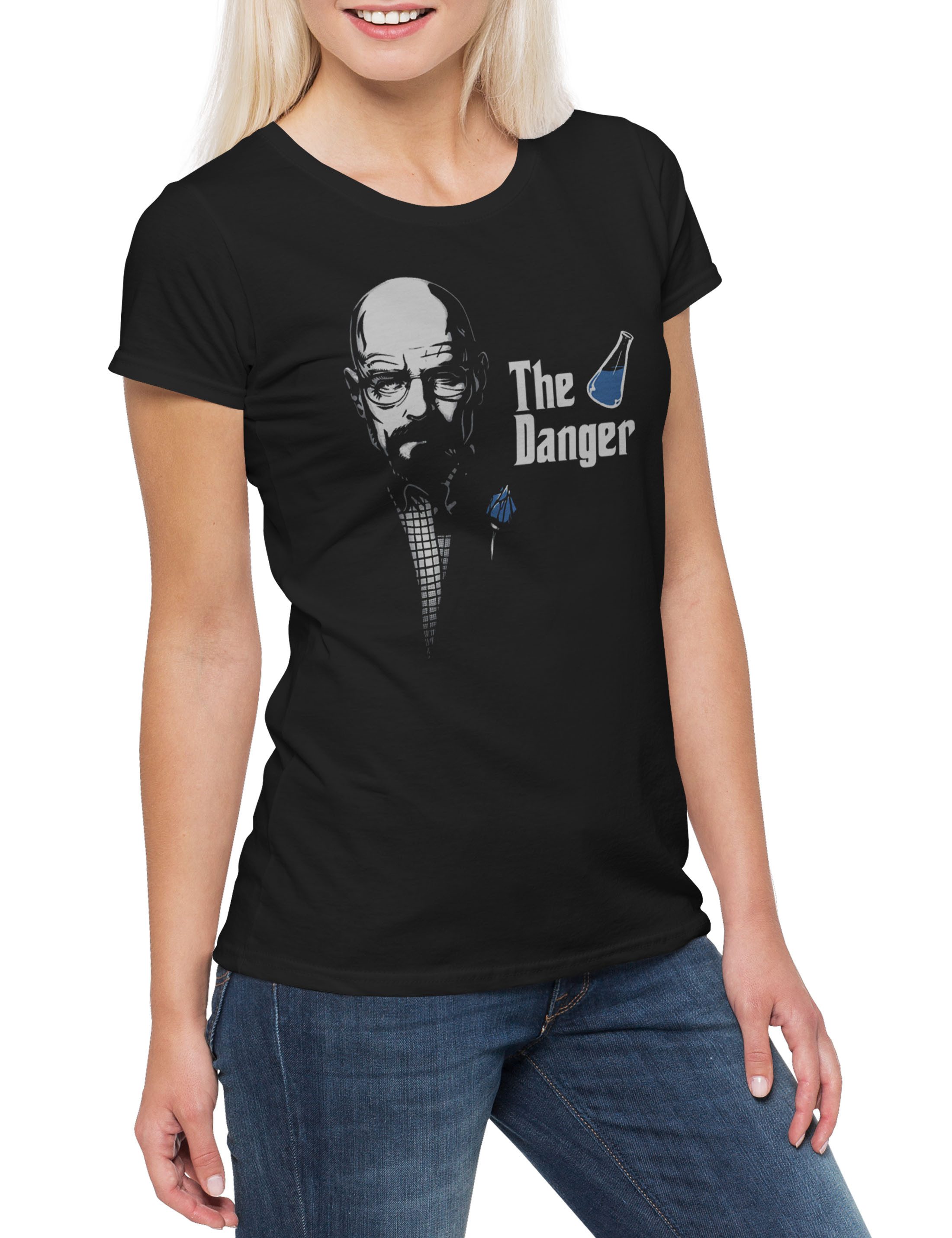 Print-Shirt The Danger Damen T-Shirt Walter Breaking White Ehrmantraut Bad Crystal