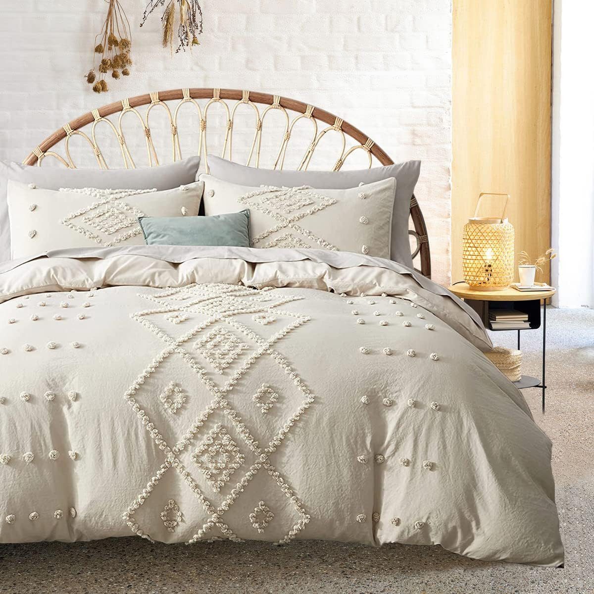 ibettertec Bettwäsche Bettwäsche,Getuftet Boho Bettwäsche-Set 135x200cm,200 günstig online kaufen