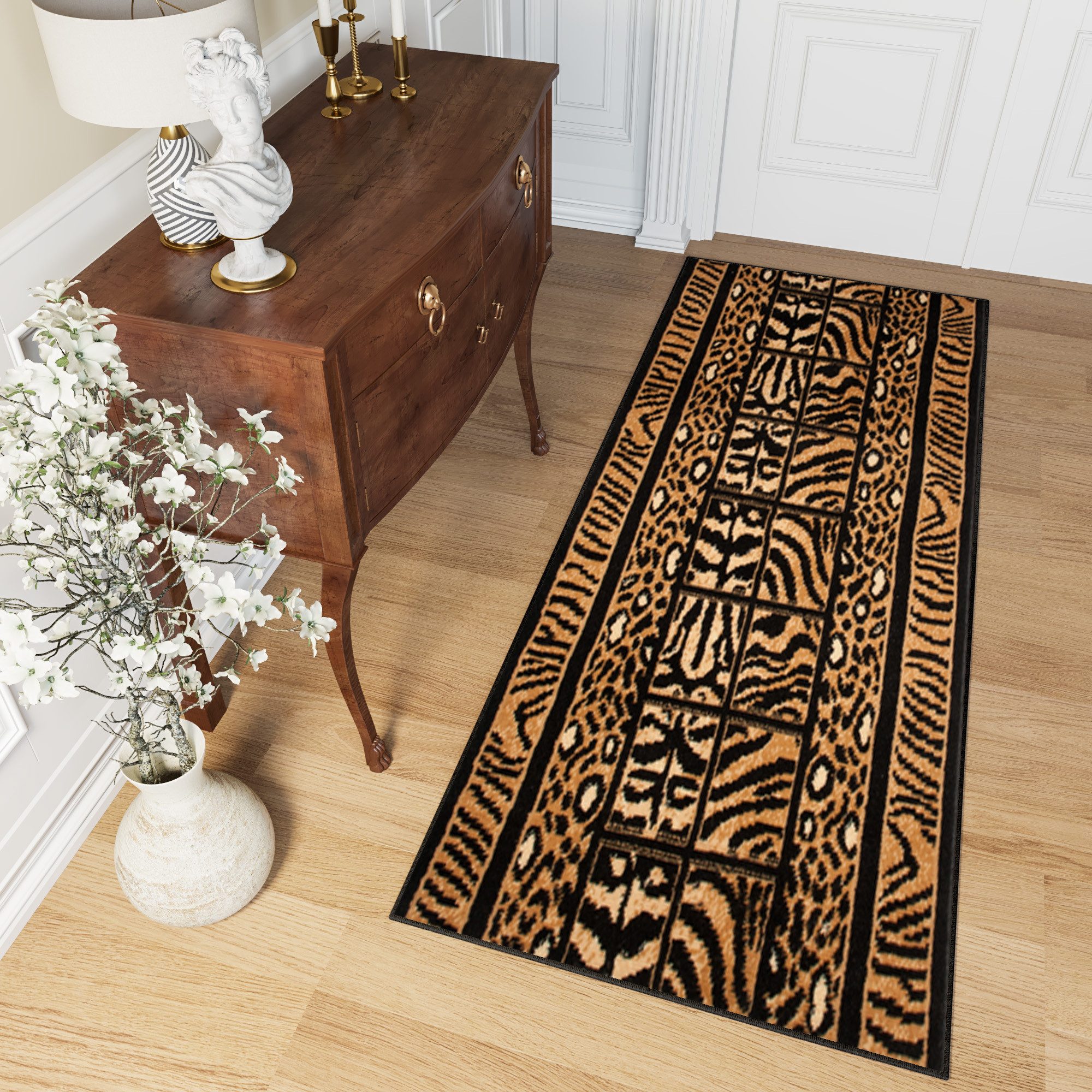 Tapiso Läufer ATLAS, rechteckig, Höhe: 8 mm, Meterware Flur Kurzflor Küche Wohnzimmer Schlafzimmer