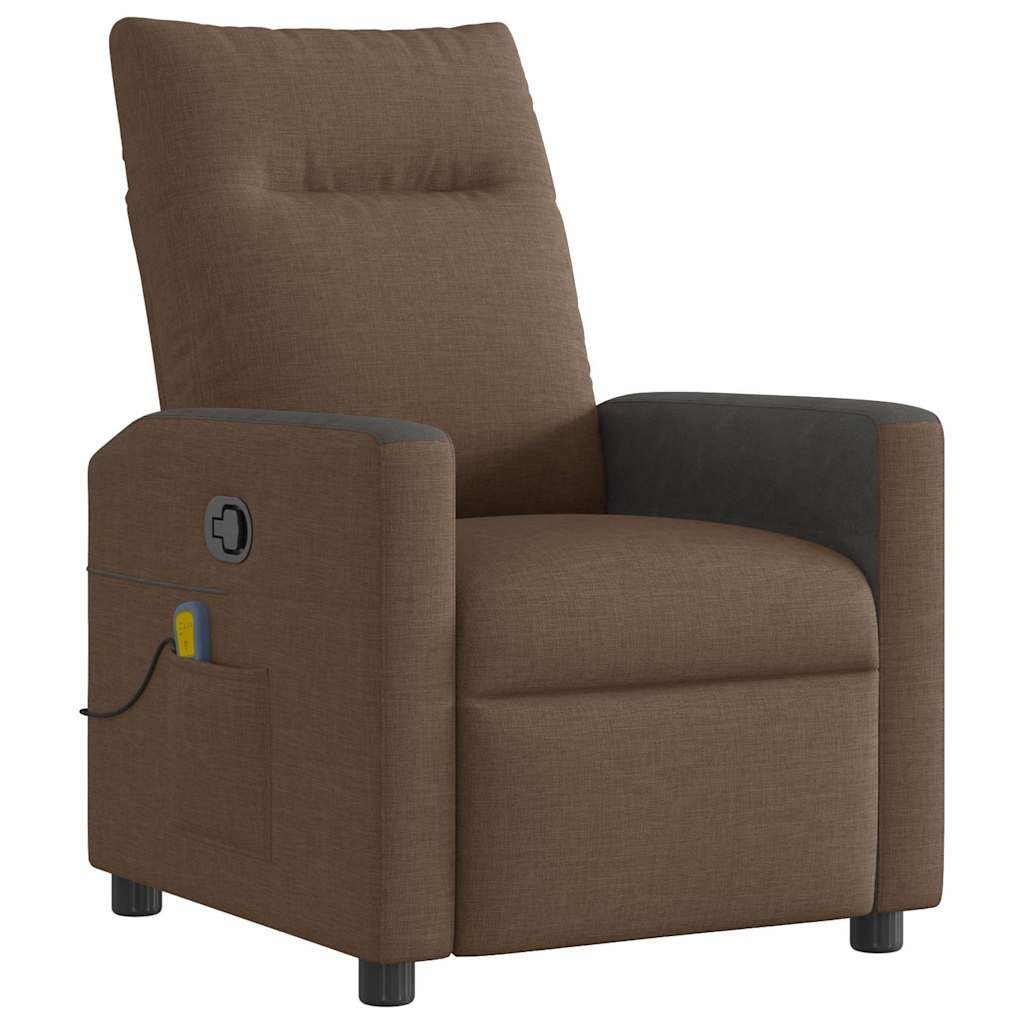 Sessel Massagesessel Braun Stoff