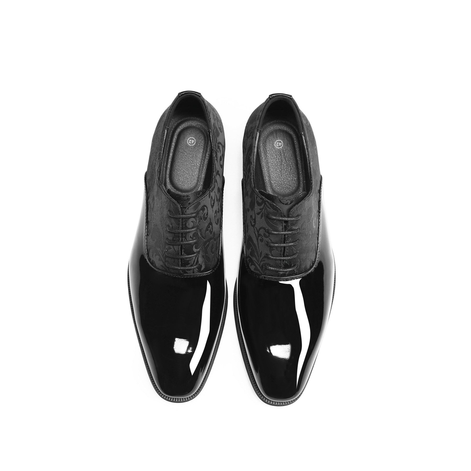 Allthemen Schnürschuh Herr Derby Schnürschuhe mit Retro Paisley Muster Business Formal Stil – Bild 4 von 5