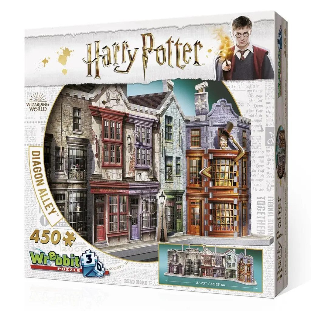 JH-Products Пазлы Winkelgasse/Diagon Всеy - Harry Potter/ 3D-Puzzle 450 Teile, 450 Пазлыteile