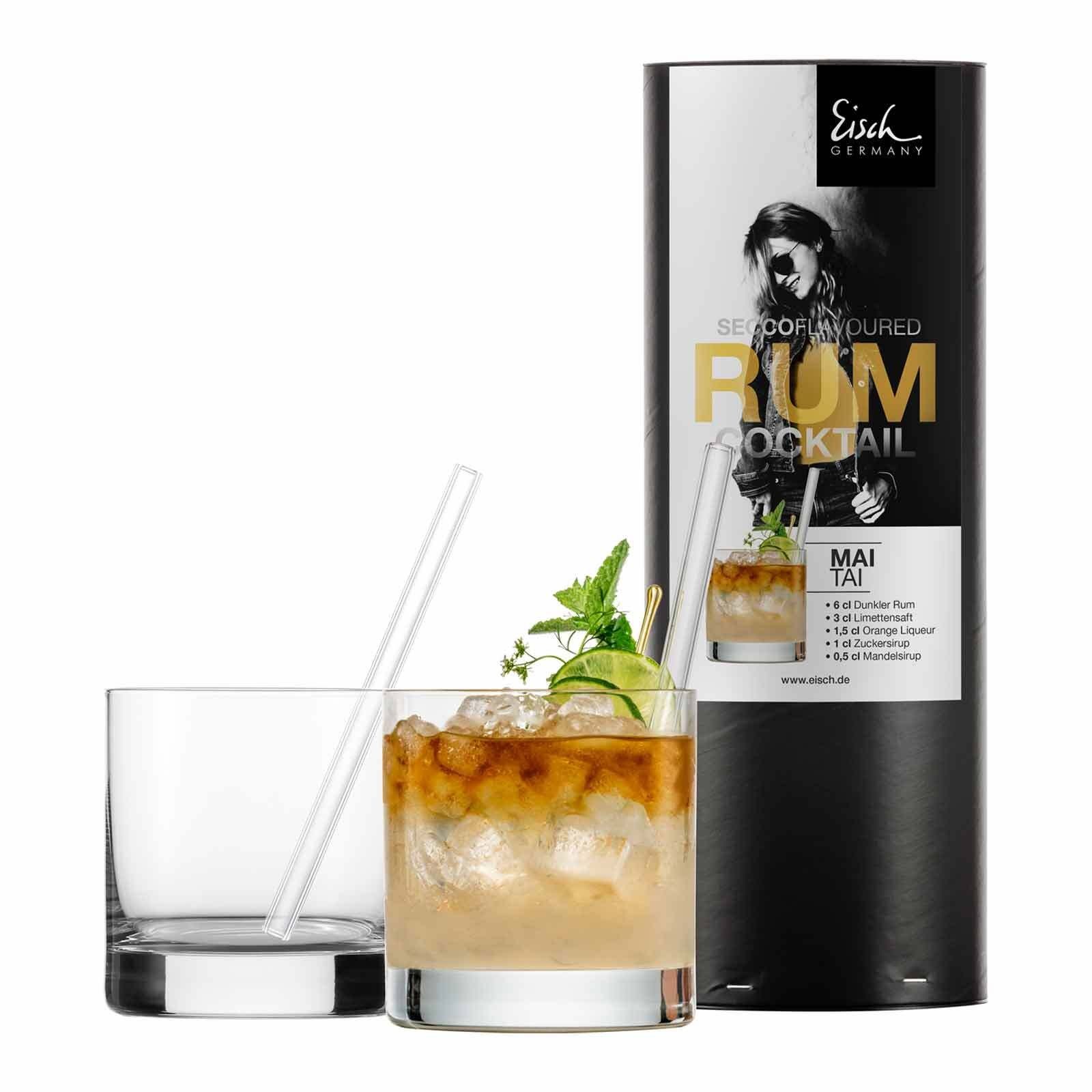 Eisch Cocktailglas Secco Flavoured Rum Cocktail Gläser 400 ml 4er Set, Glas