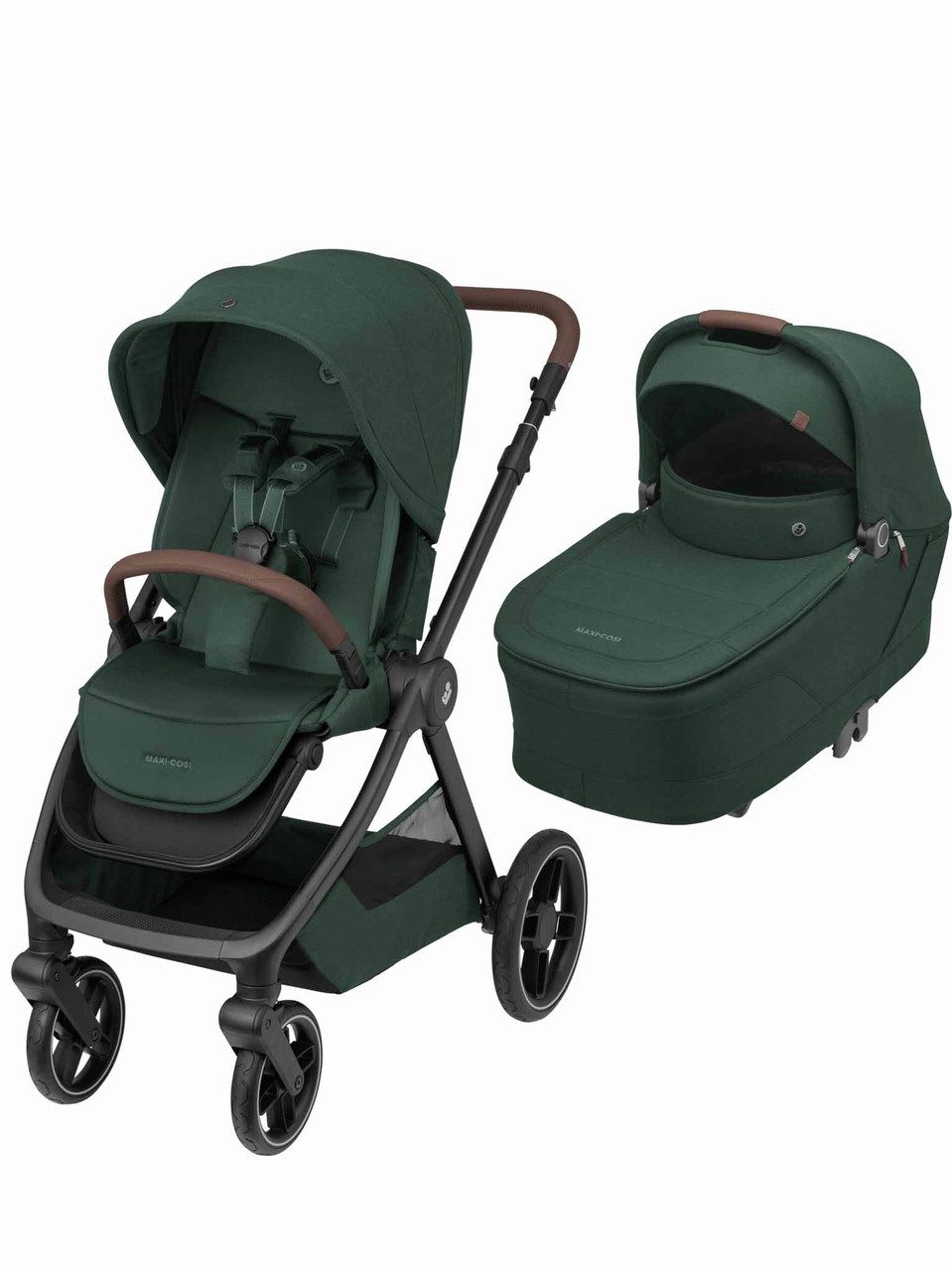 Maxi-Cosi Kinder-Buggy Maxi-Cosi Oxford Plus Baby Kinderwagen, 2-in-1 Set, mit Babywanne, 0–4, Bequeme Babywanne für Neugeborene Geräumiger Sitz und ergonomische R…