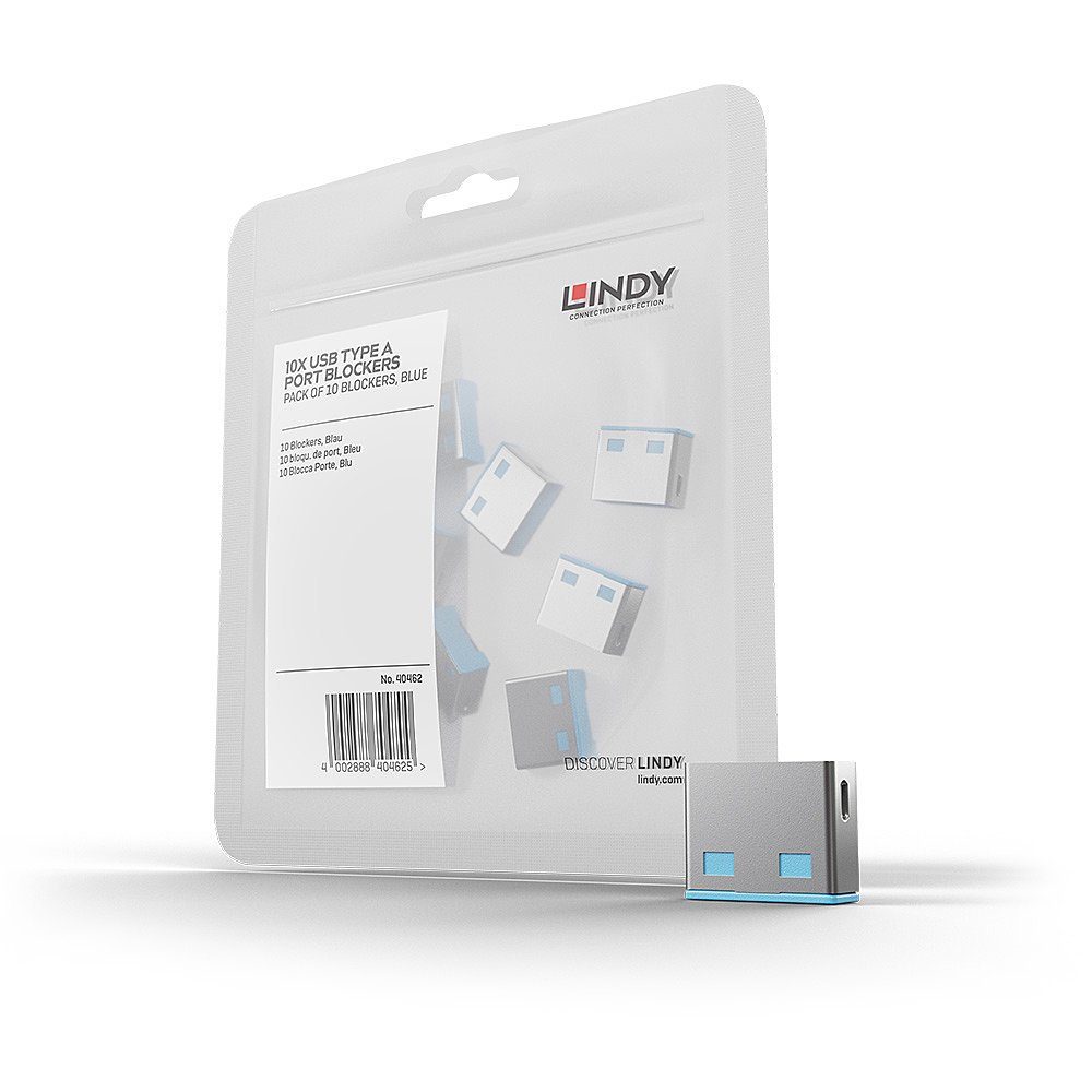 Lindy Handgelenkstütze Lindy USB Portschlösser 10xBlau Erweiterungskit für 40452