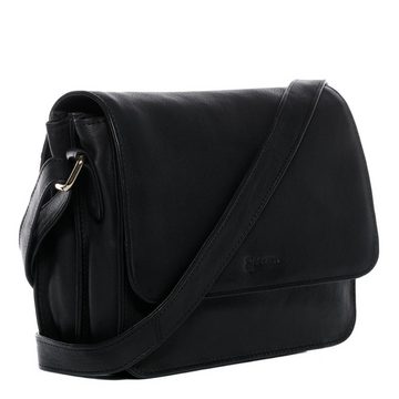 BACCINI Schultertasche Leder Umhängetasche Damen ELA, Crossbody Bag Echtleder für Damen, Handtasche mit Schultergurt schwarz