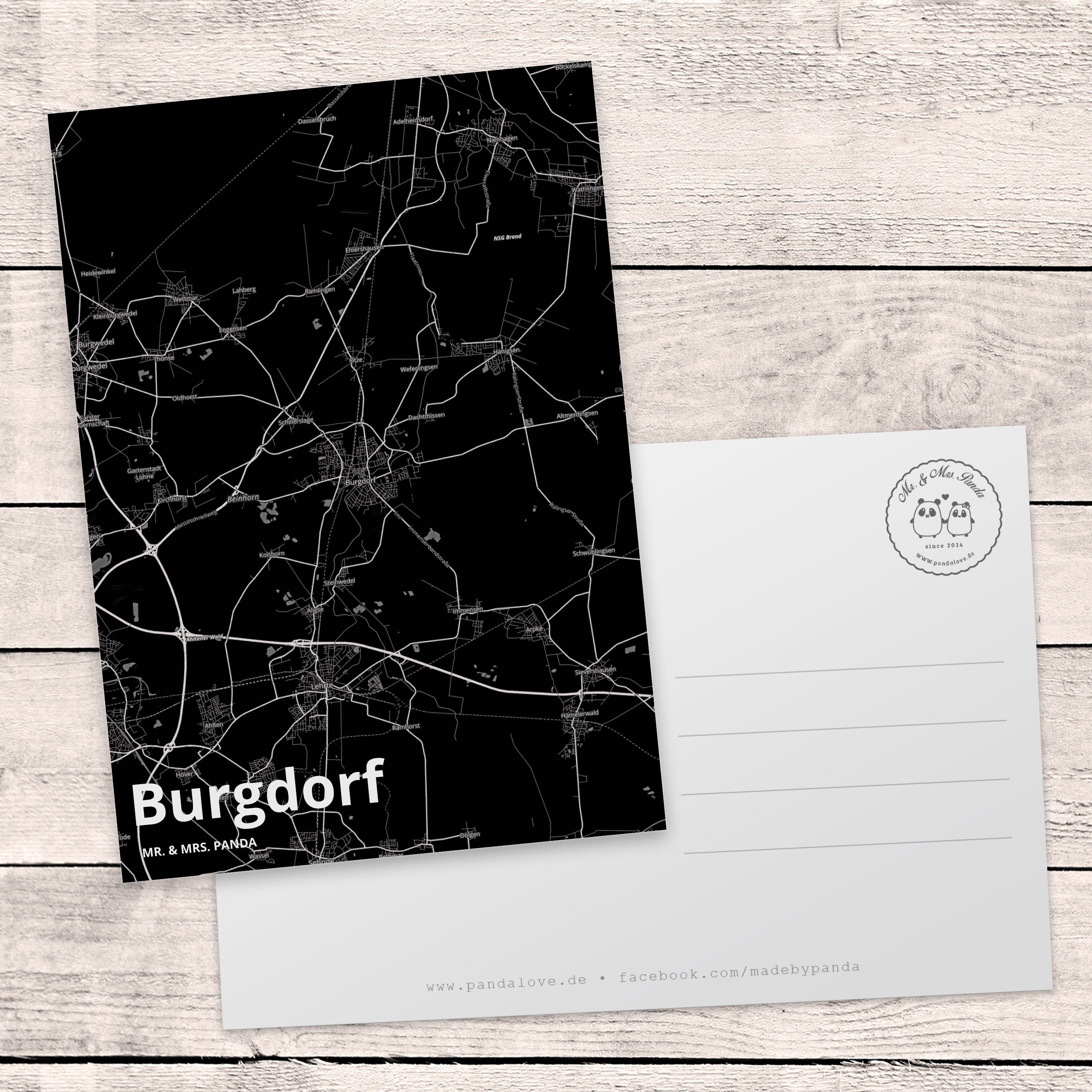 Mrs. Geschenkkarte, - Karte Postkarte & Stadt Panda Lan Geschenk, Dankeskarte, Burgdorf Mr. Dorf